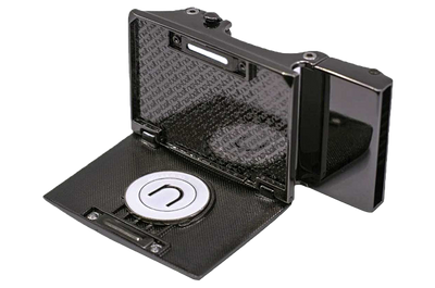 Go-In Shield Gunmetal Beveled Golf Buckle, Fits 1 3/8" Straps