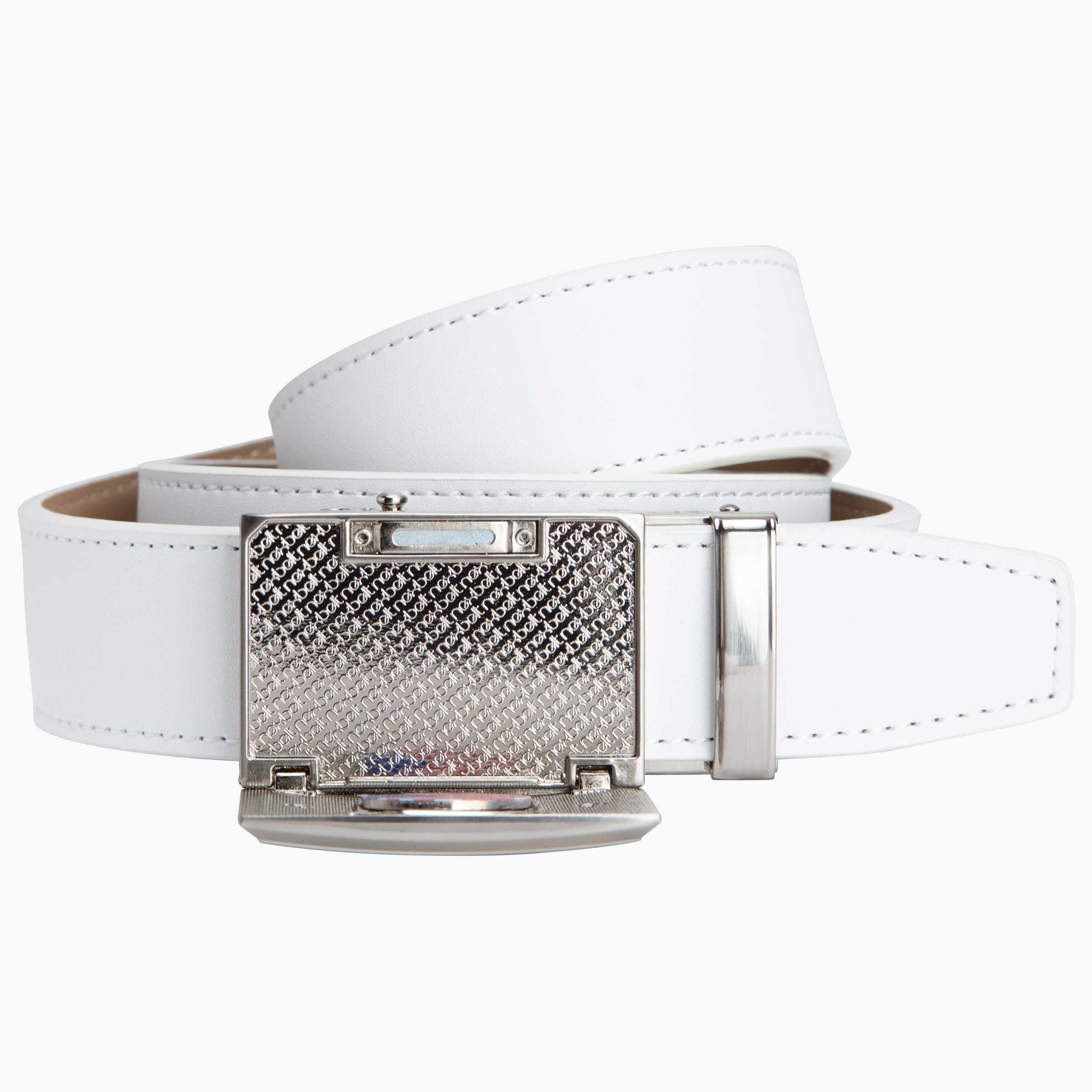 Heritage USA Flag, White Golf Ratchet Belt 1.38" [35mm]