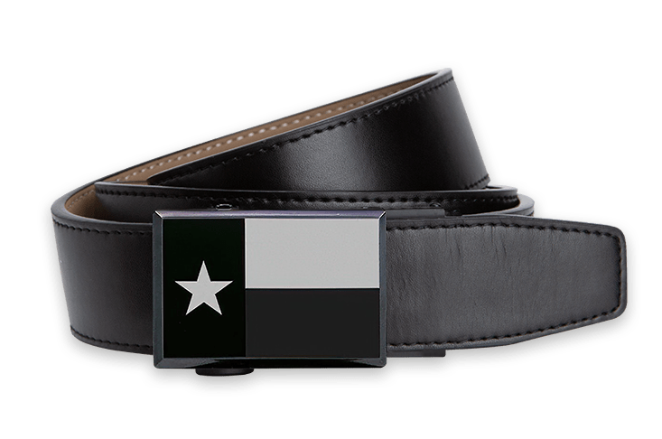 Texas Heritage Black, 1 3/8" Strap, Dress Belt