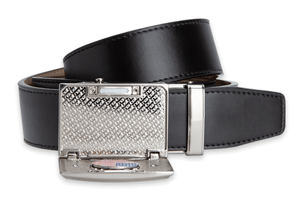 American Flag Belt Buckle Heritage USA Black Golf Belt Nexbelt