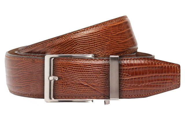 Lizard Brown, 40 mm Strap, Dress Belt