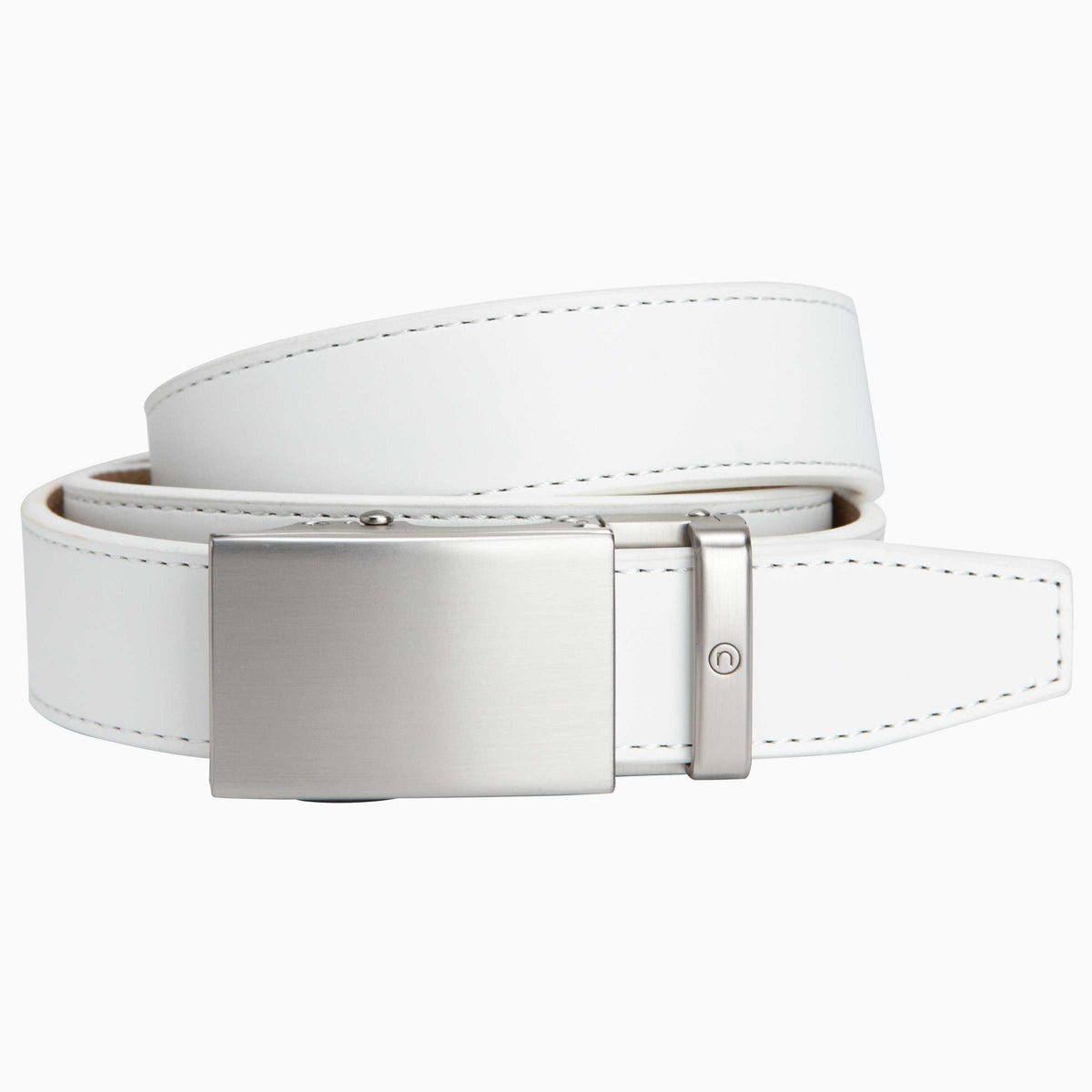 womens white golf belt