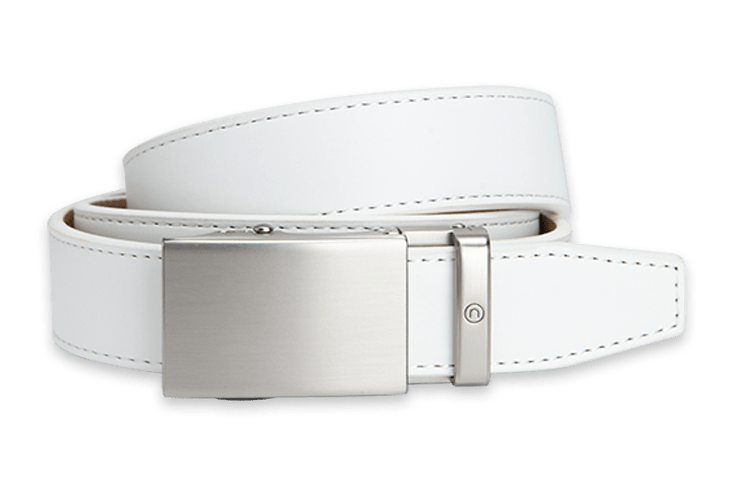 Kid's White, 1 1/8" Strap, Golf Belt