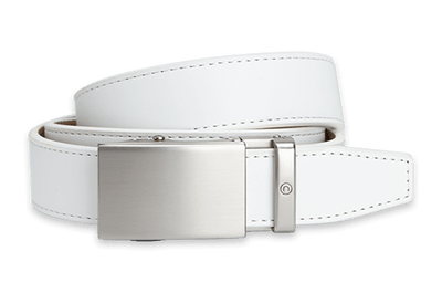 Kid's White, 1 1/8" Strap, Golf Belt