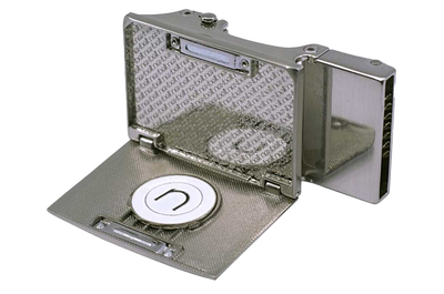 Go-In Nickel Shield Golf Buckle, Fits 1 3/8" Straps
