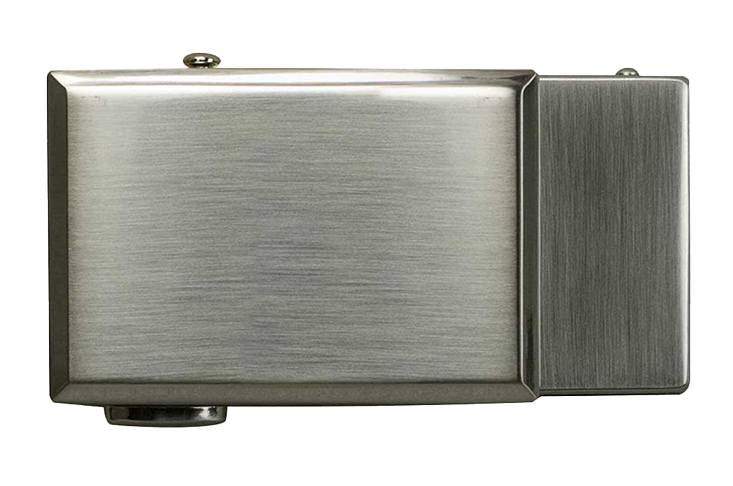 Shield Nickel Beveled Classic Golf Buckle, Fits 1 3/8" Straps