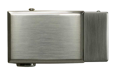 Shield Nickel Beveled Classic Golf Buckle, Fits 1 3/8" Straps
