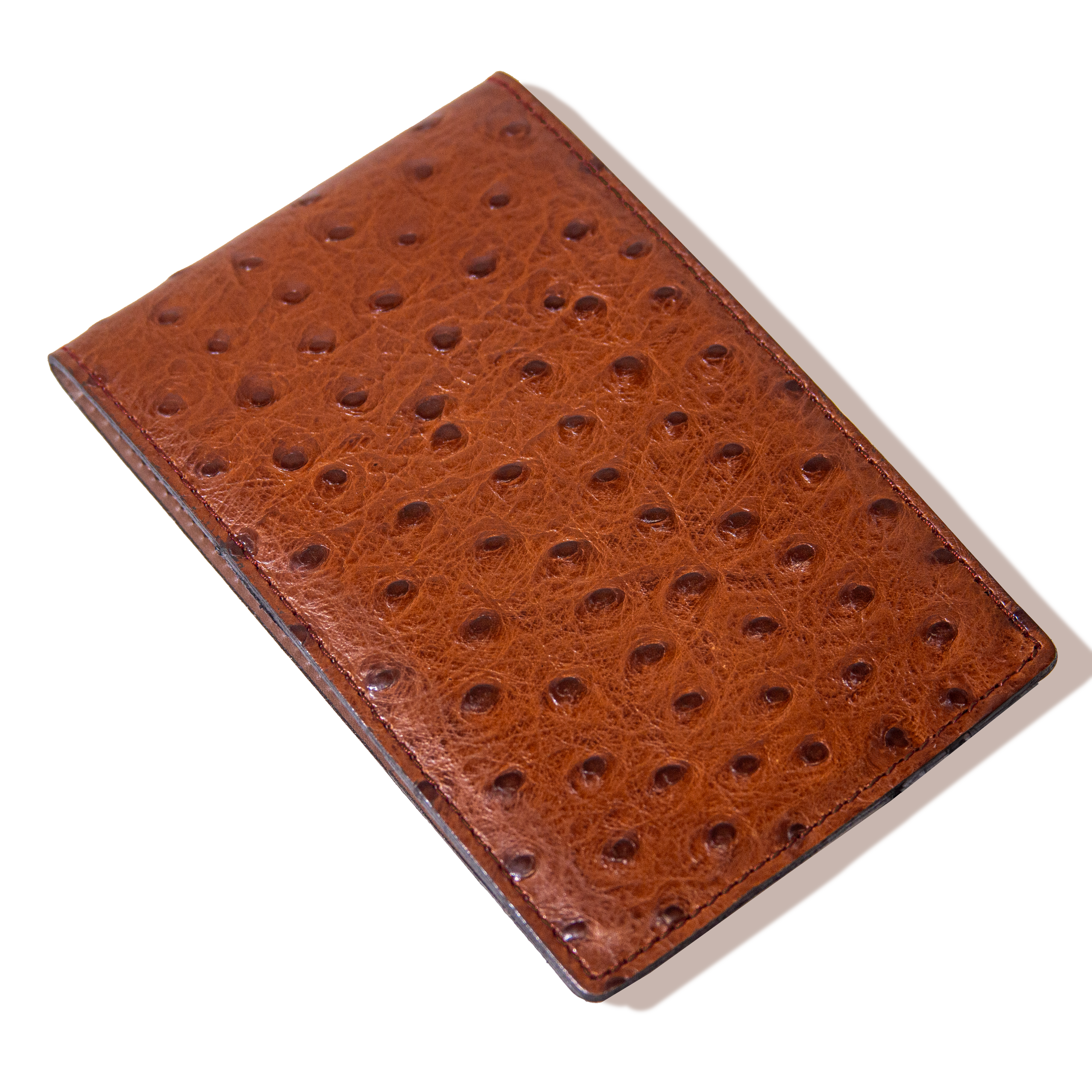 Scorecard Holder Ostrich - Brown w/ Black Thread