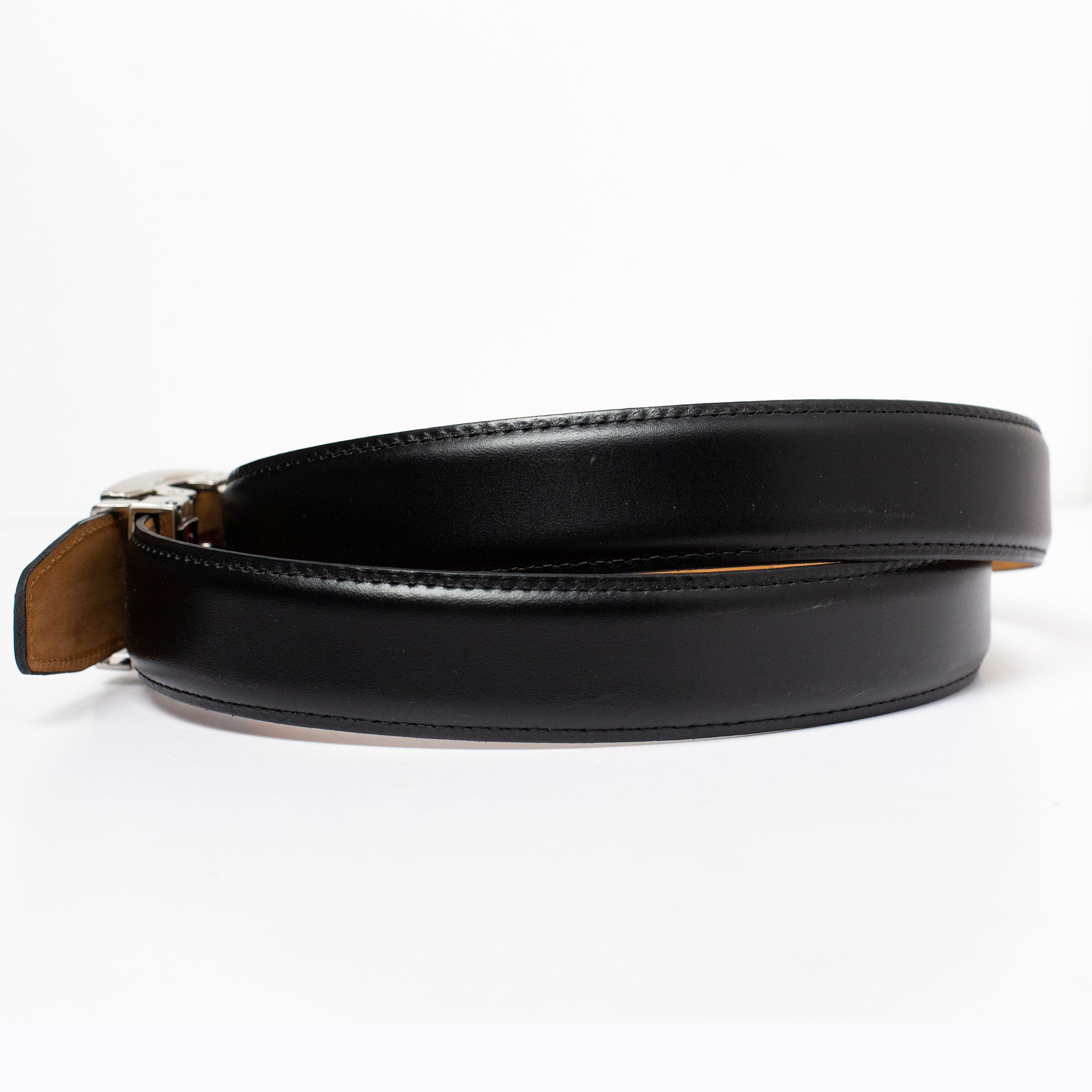 The Continental Americana Belt, Black – Oil-Tanned Harness Leather Strap, 1 3/8" [35mm]