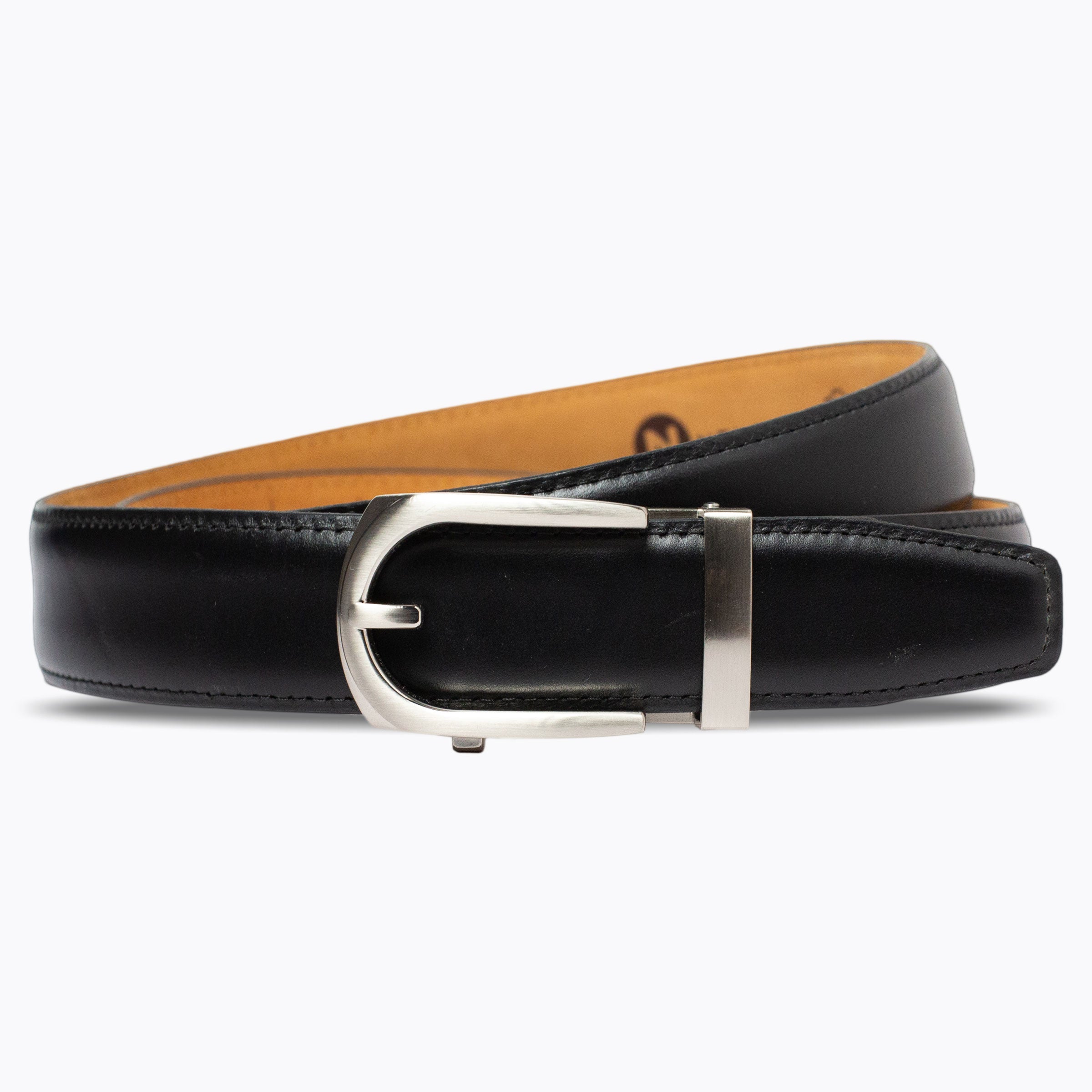 The Continental Americana Belt, Black – Oil-Tanned Harness Leather Strap, 1 3/8" [35mm]