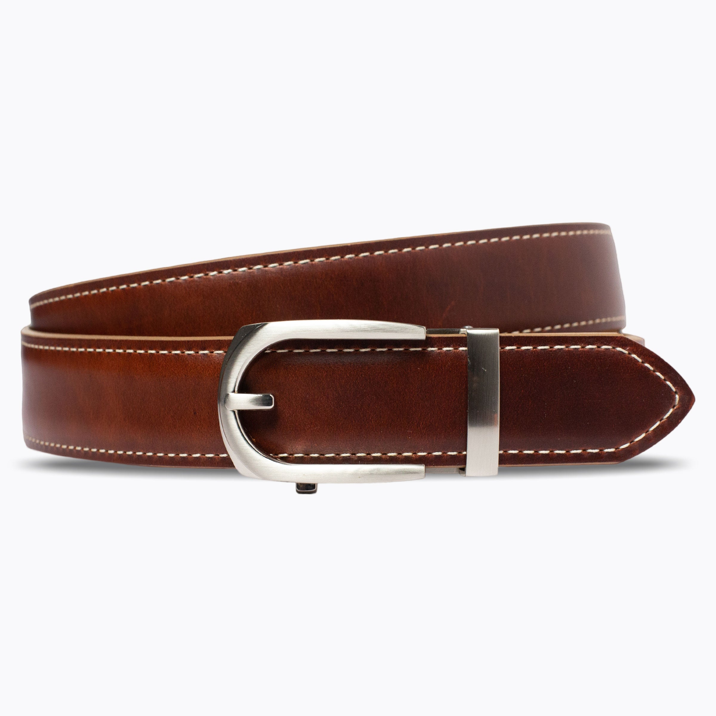 The Langford Americana Belt, Brown – Oil-Tanned Harness Leather Strap, 1 3/8" [35mm]