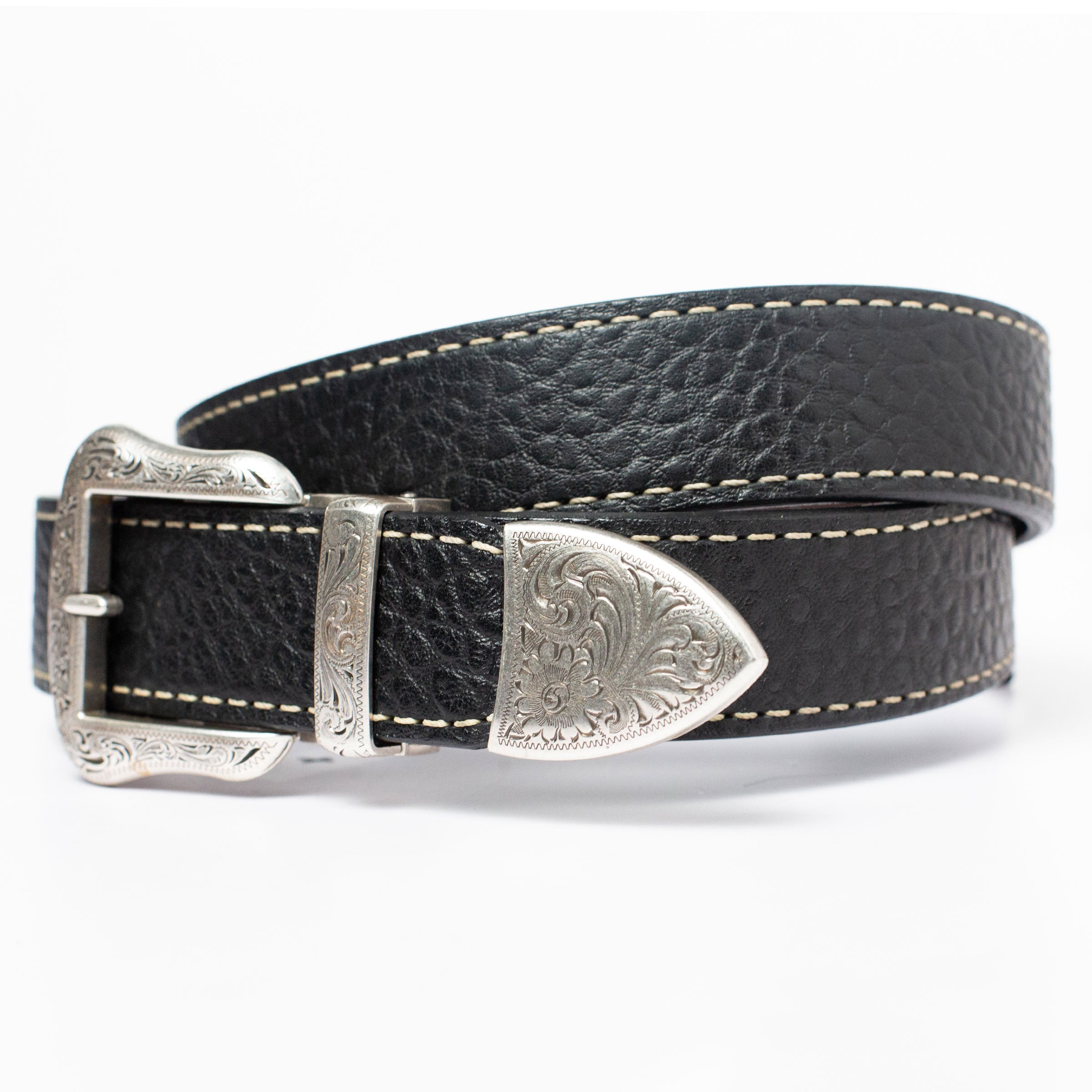 The Earpstead Americana Belt, Black – Buffalo Leather Strap, 1.575" [40mm]