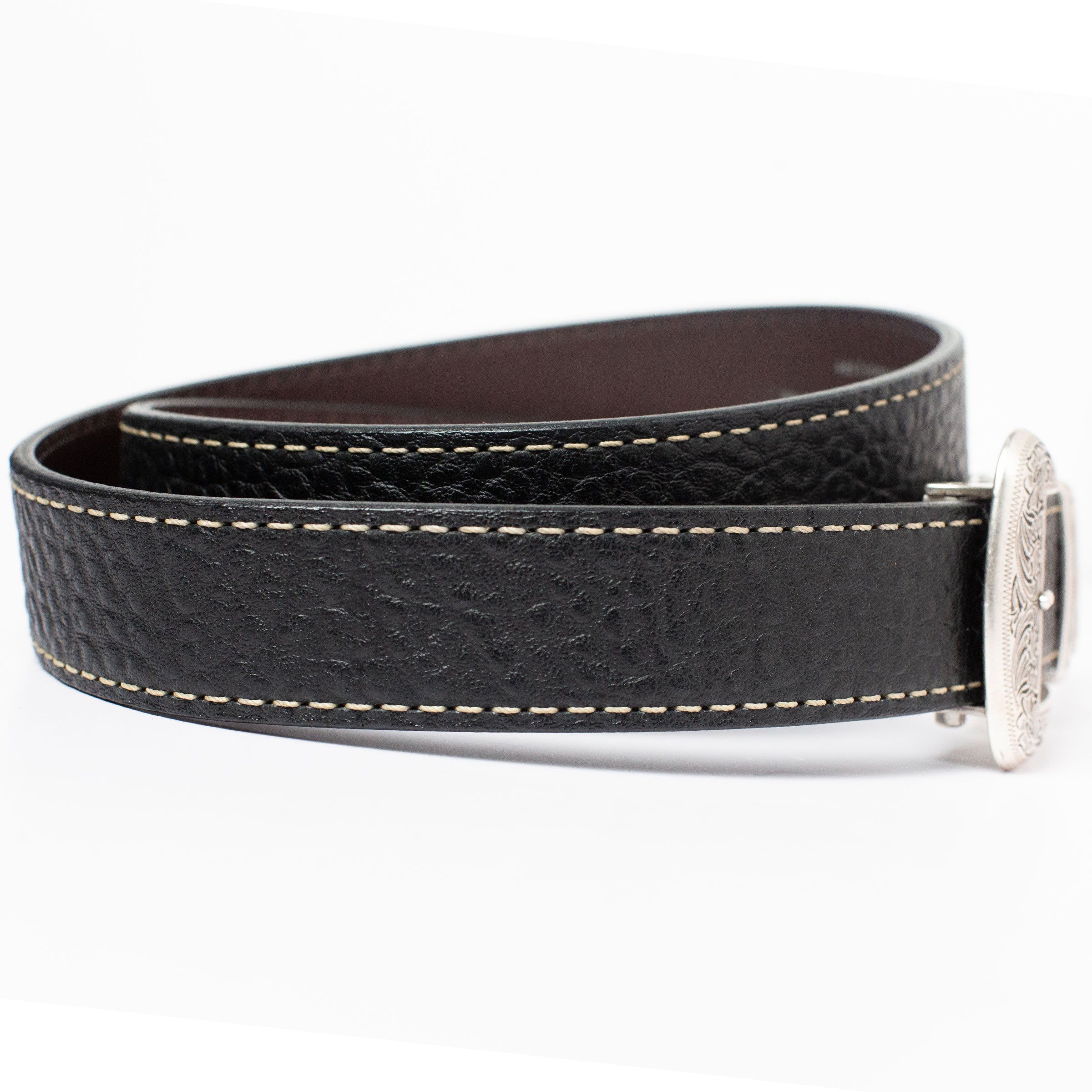 Earpstead Black Buffalo Leather Belt | Western Style Americana