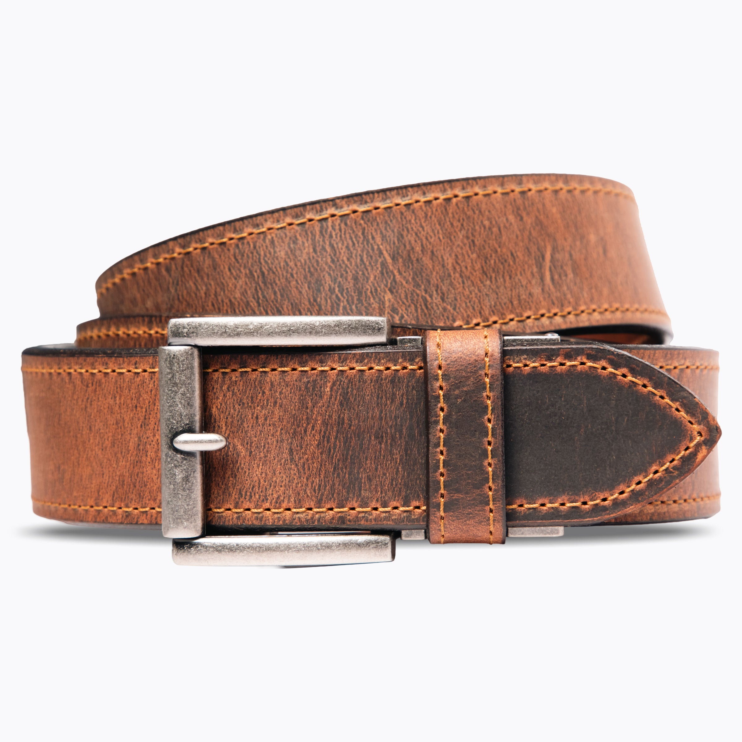 【CTHY】HIGH-END HERITAGE BELT Timberline Sienna Belt | USA Made Crazy Horse Leather Belt 40mm