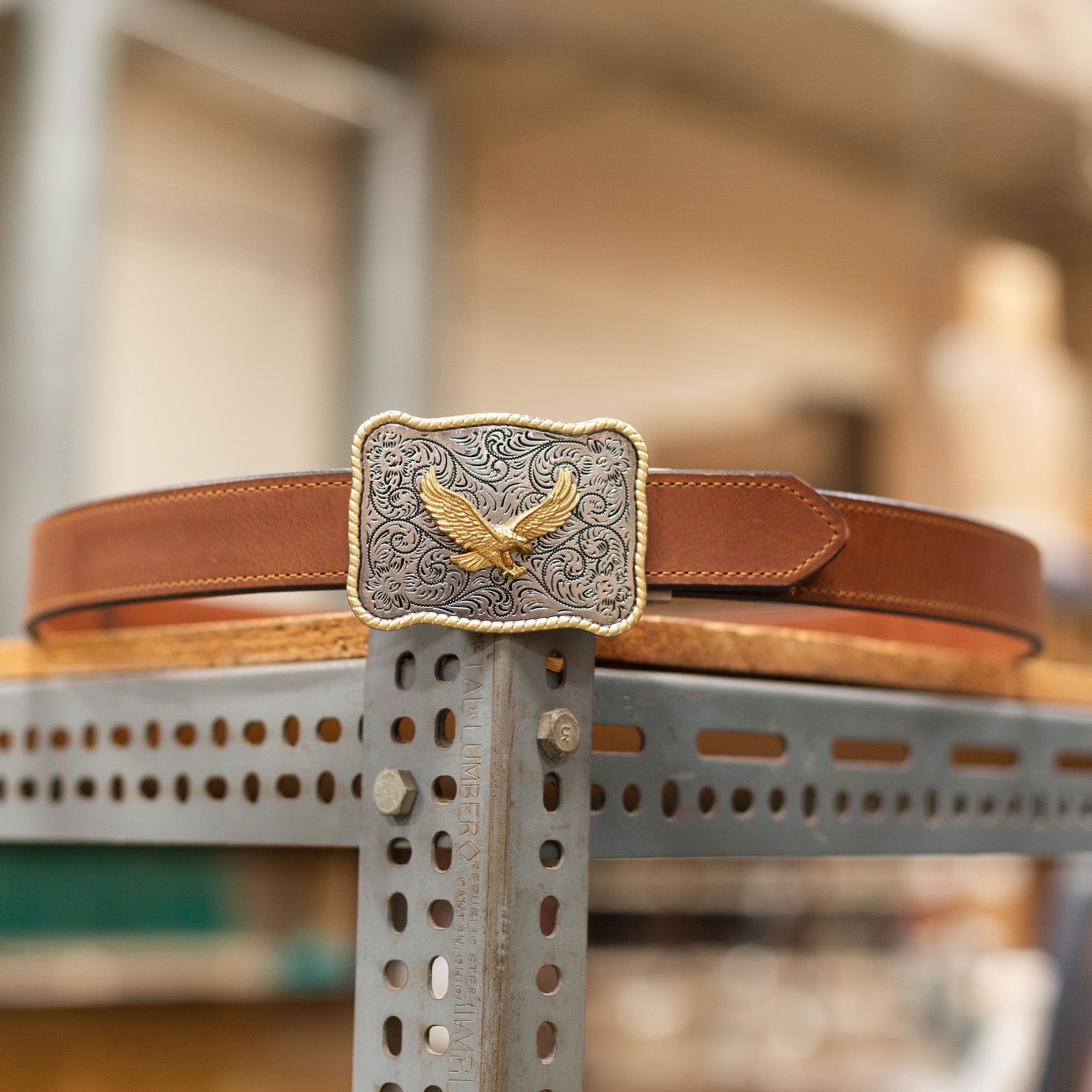 Eagle Union Americana Belt, Sienna – Crazy Horse Leather Strap, 1.575" [40mm]