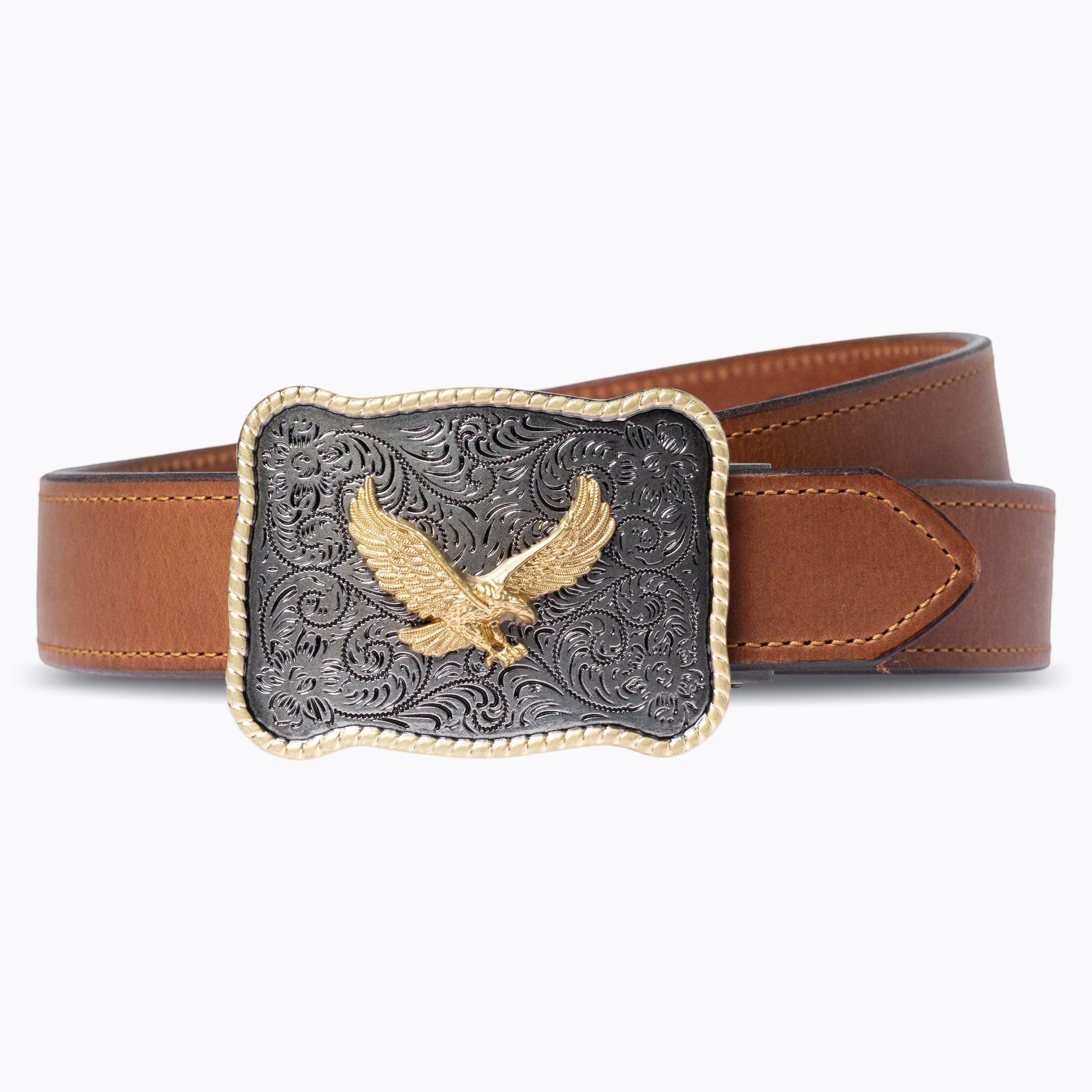 Eagle Union Americana Belt, Sienna – Crazy Horse Leather Strap, 1.575" [40mm]
