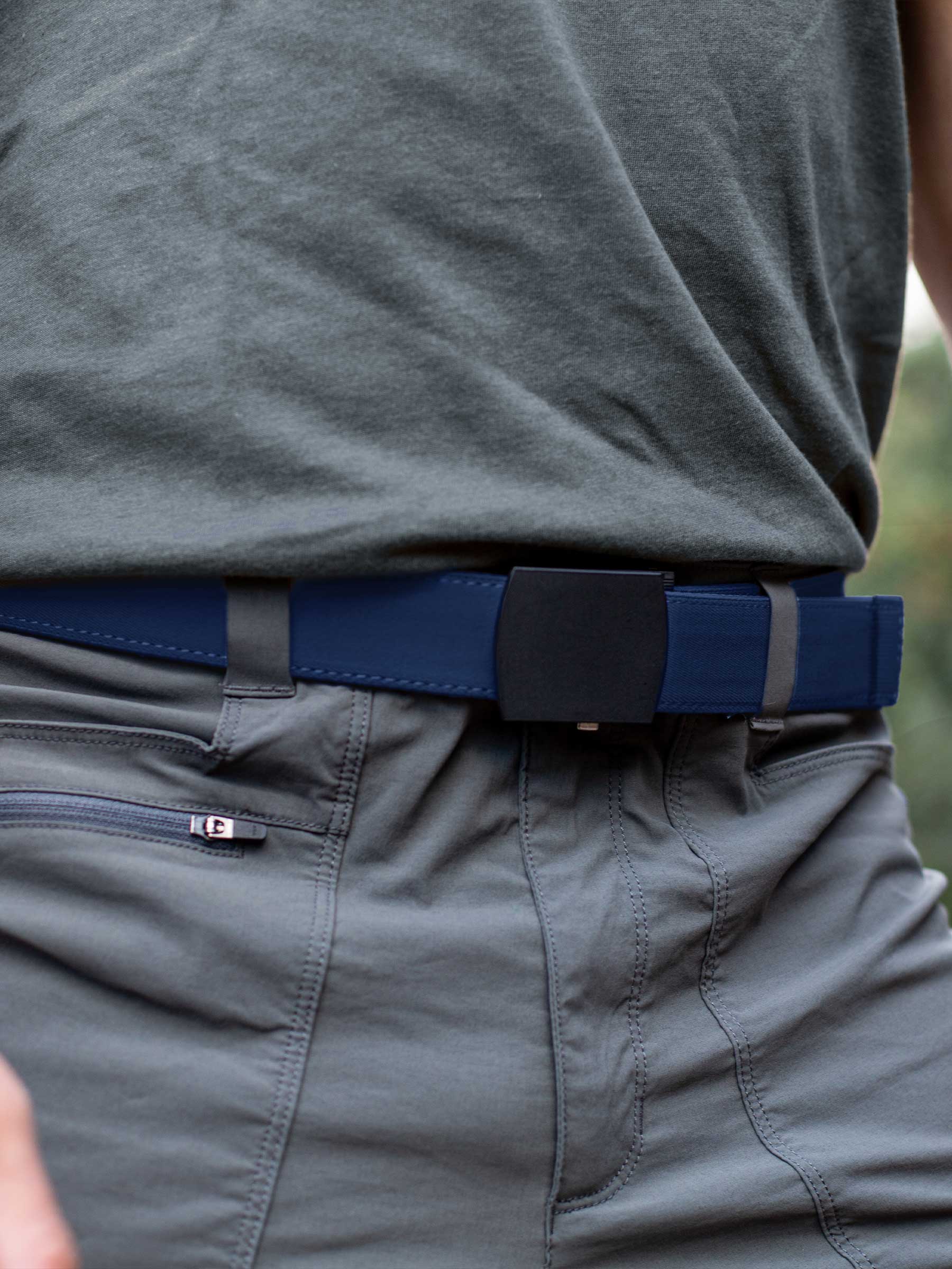 Explorer Smooth Navy Ratchet Belt 1.38" [35mm]