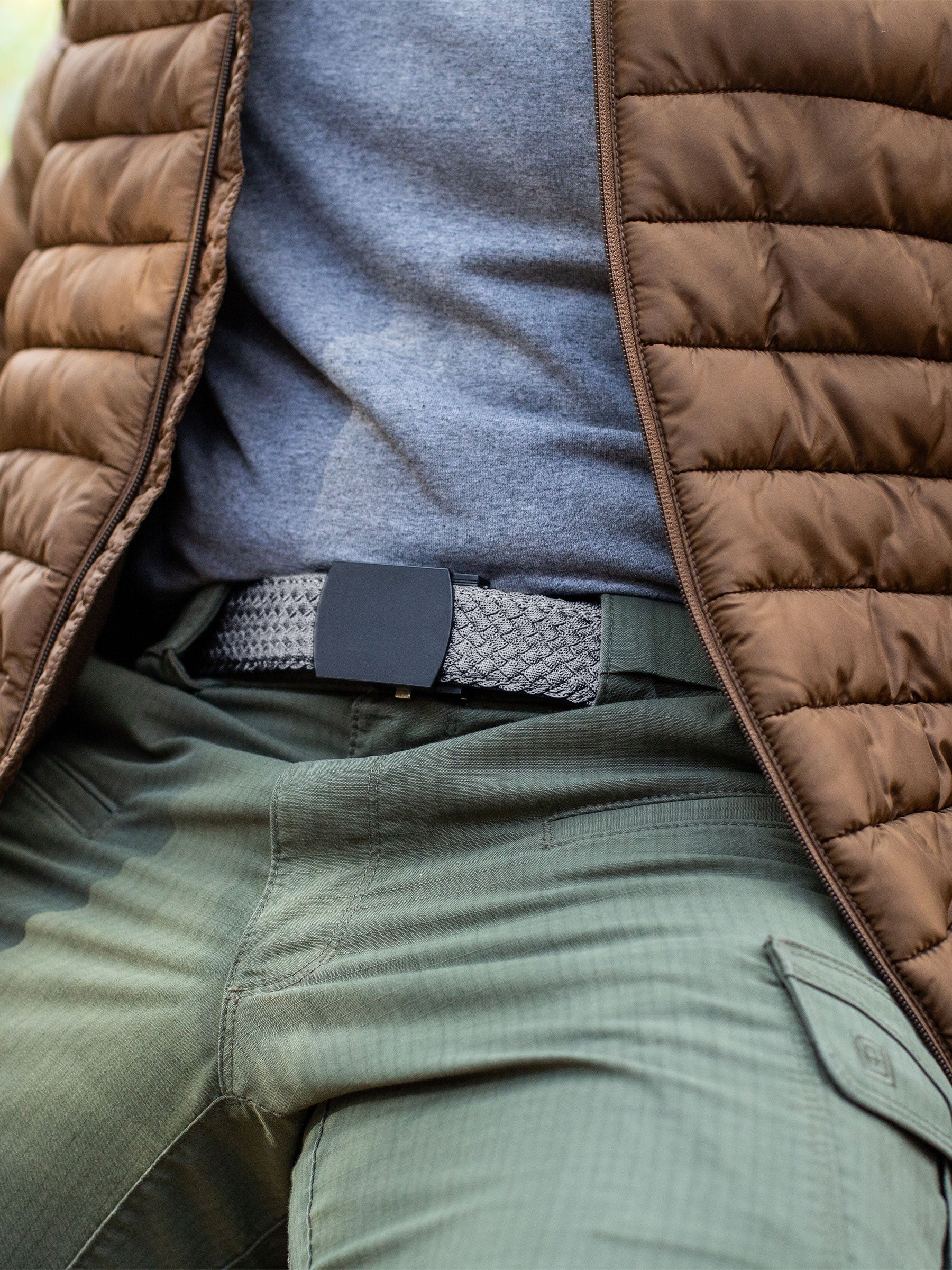 Explorer Braided Grey Ratchet Belt 1.38" [35mm]