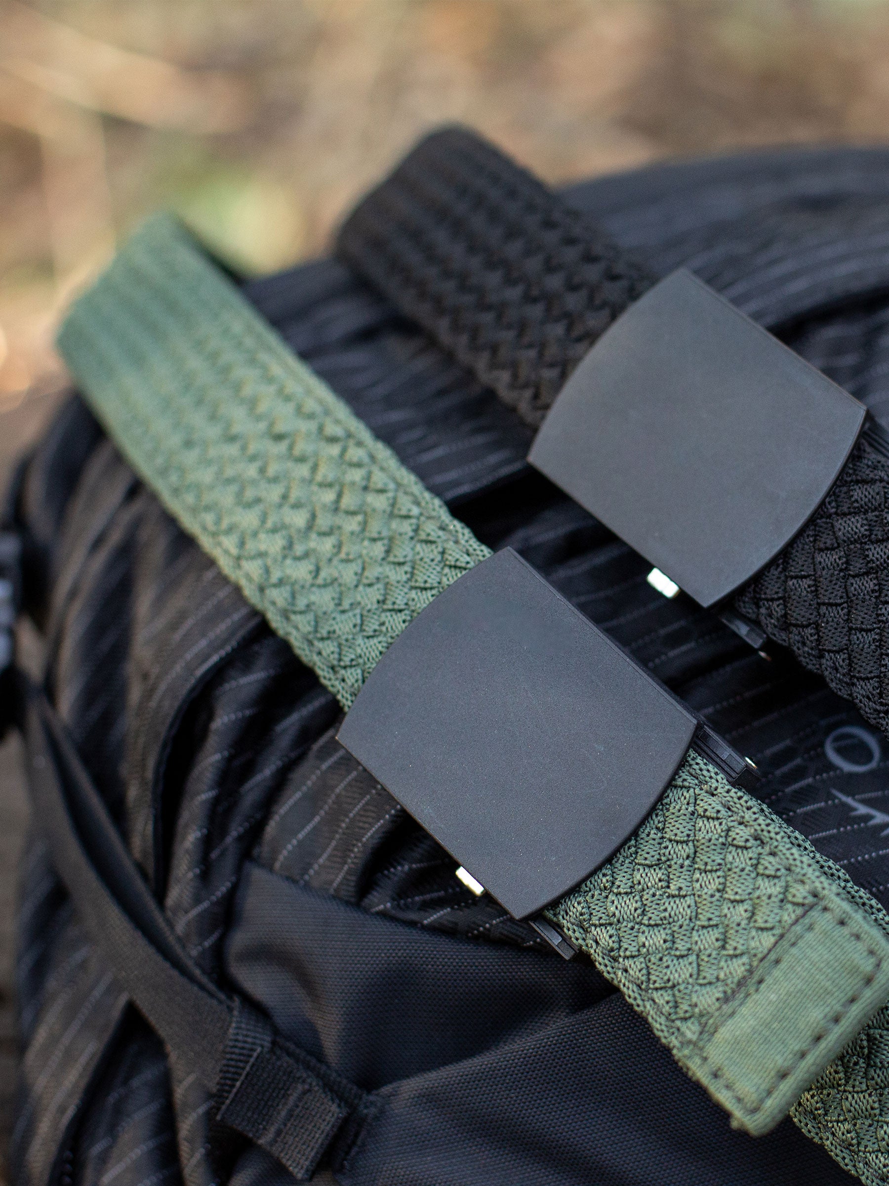 Explorer Braided Green Ratchet Belt 1.38