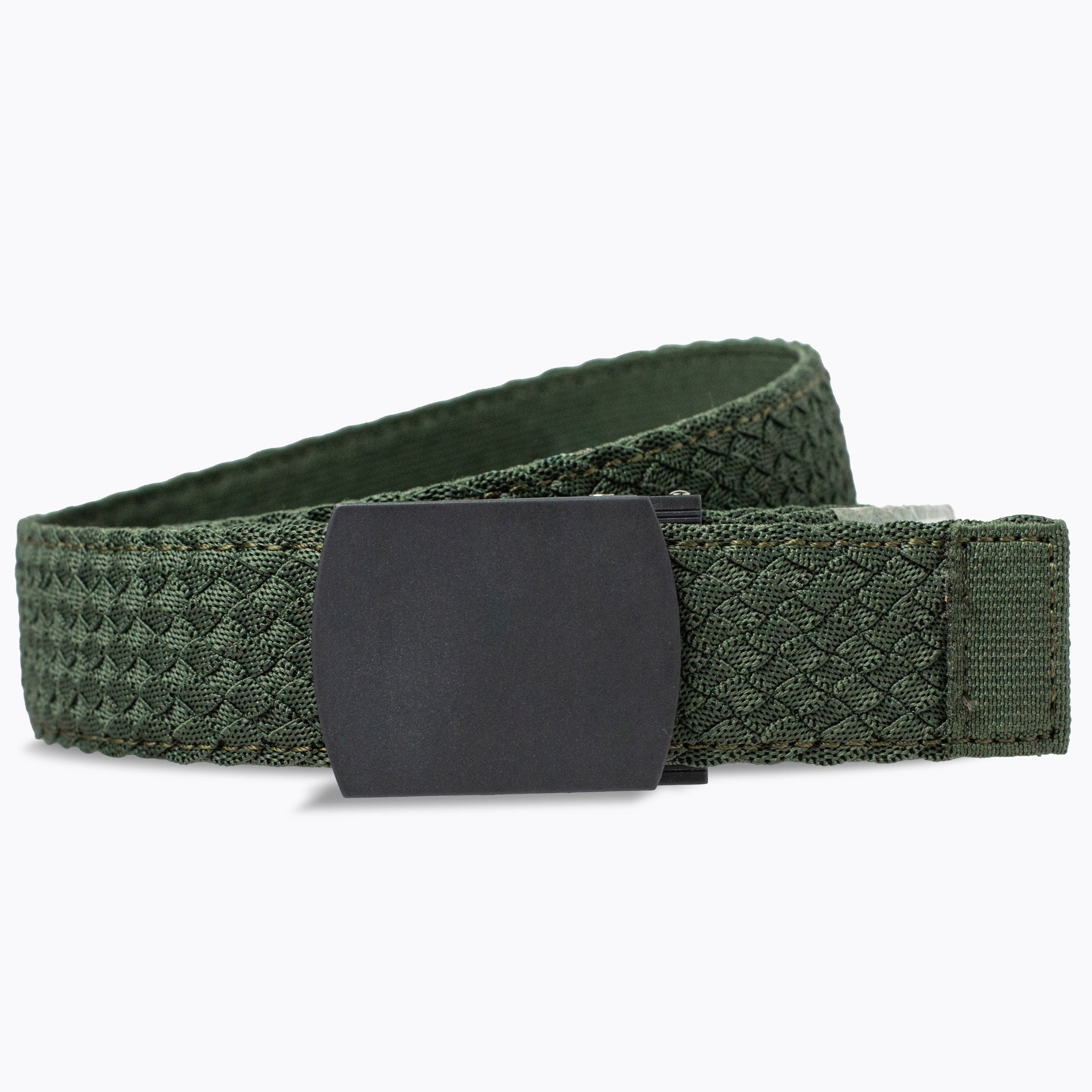 Explorer Braided Green Ratchet Belt 1.38