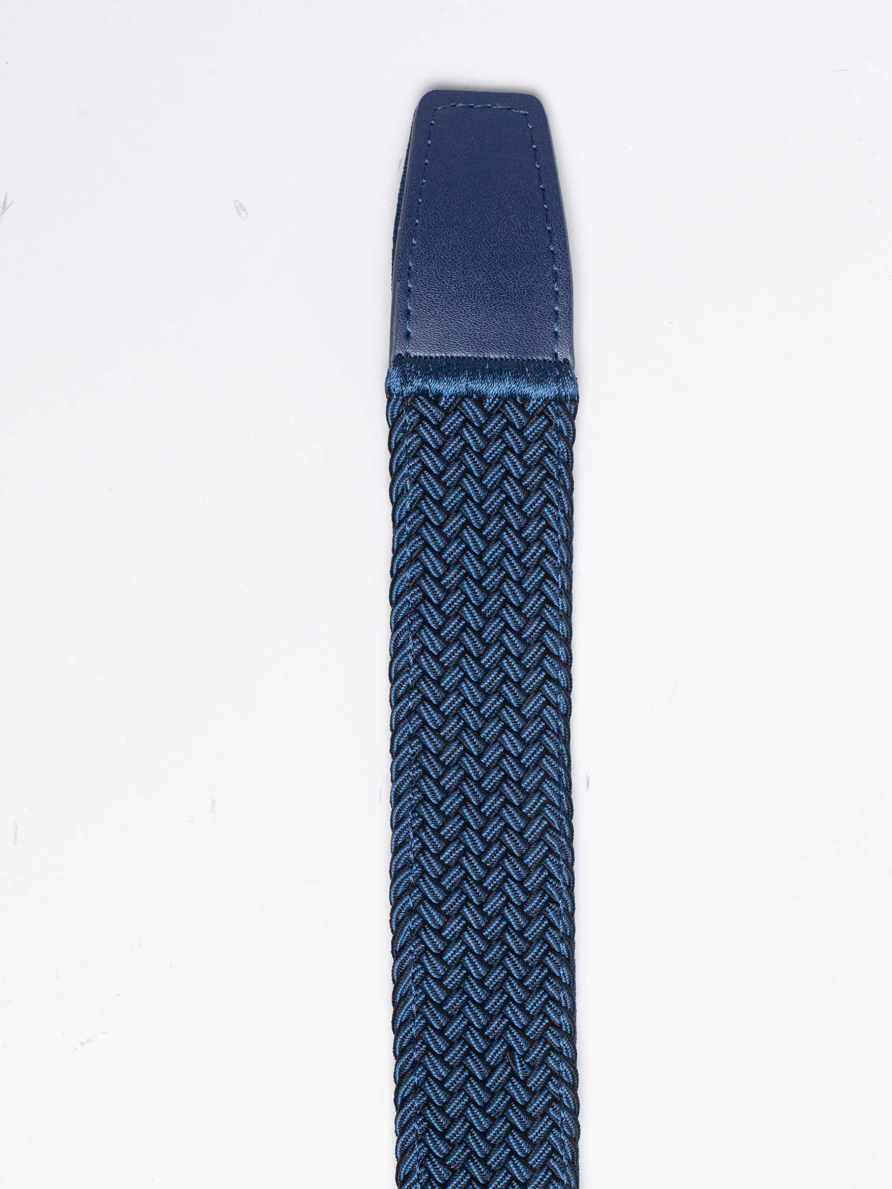 Braided Navy Cord Golf Ratchet Belt 1.38" [35mm]