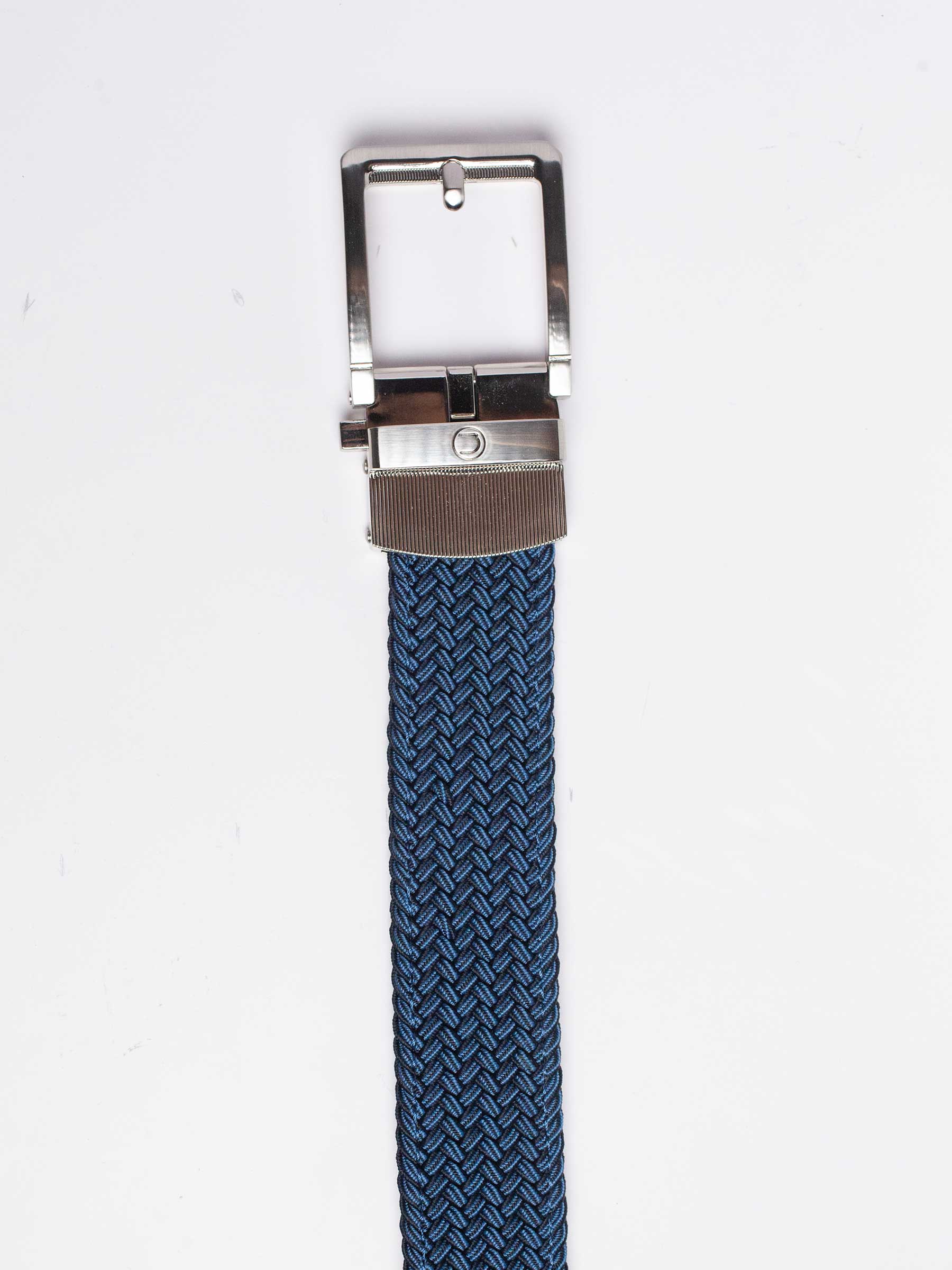Braided Navy Cord Golf Ratchet Belt 1.38" [35mm]