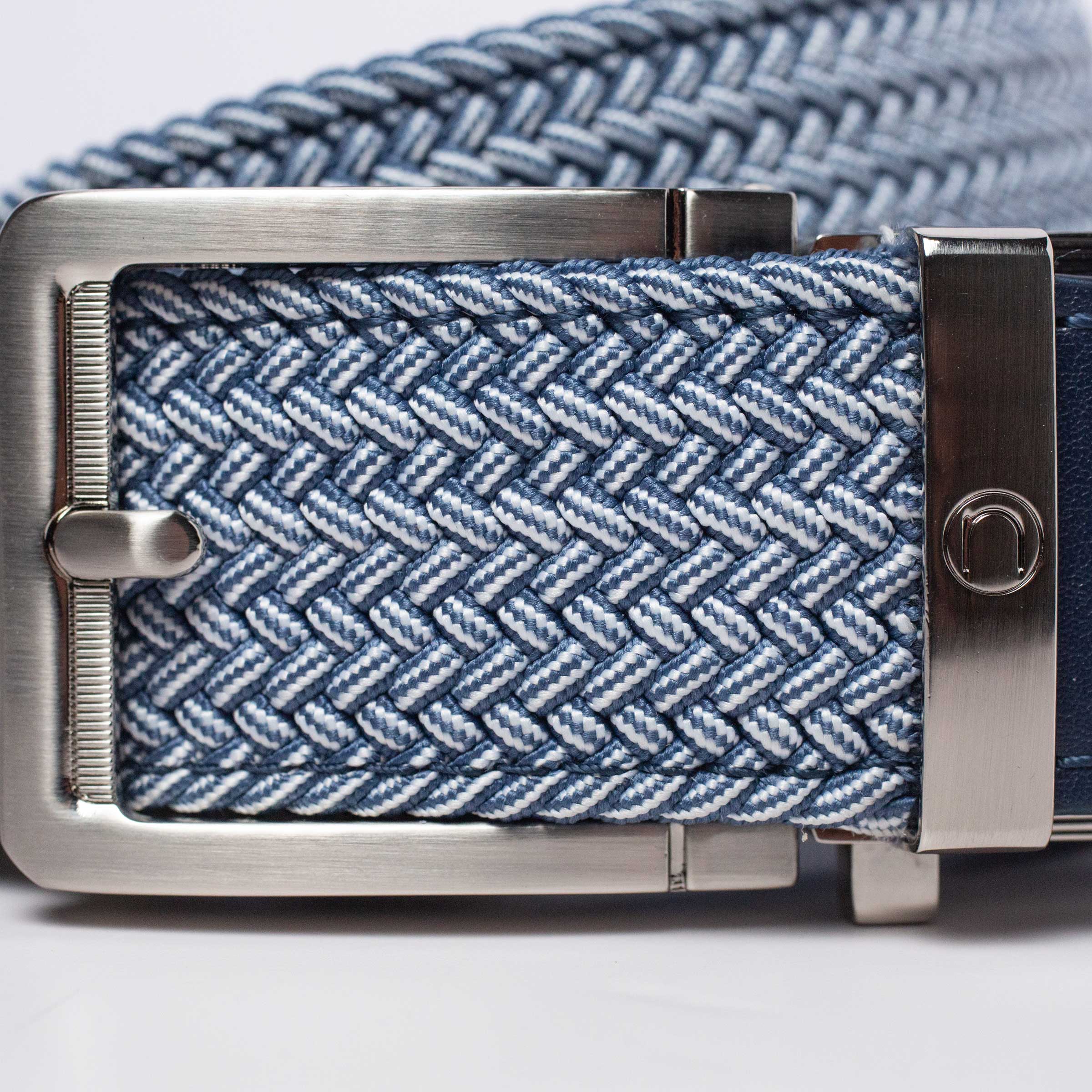 Braided Blue Cord Golf Ratchet Belt 1.38