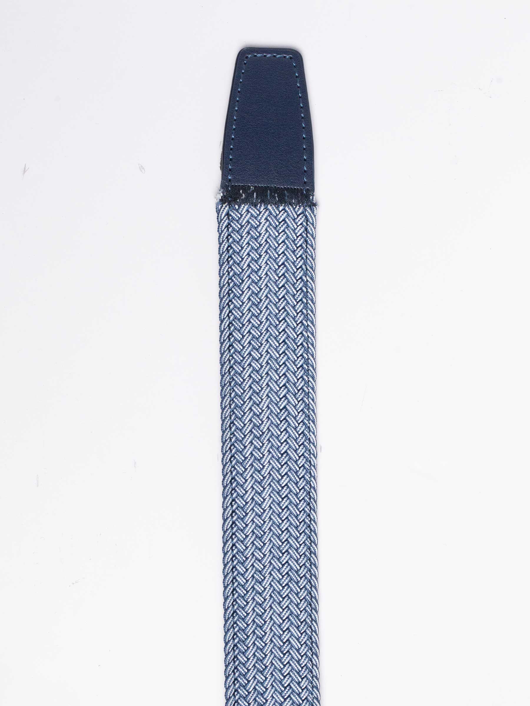 Braided Blue Cord Golf Ratchet Belt 1.38" [35mm]