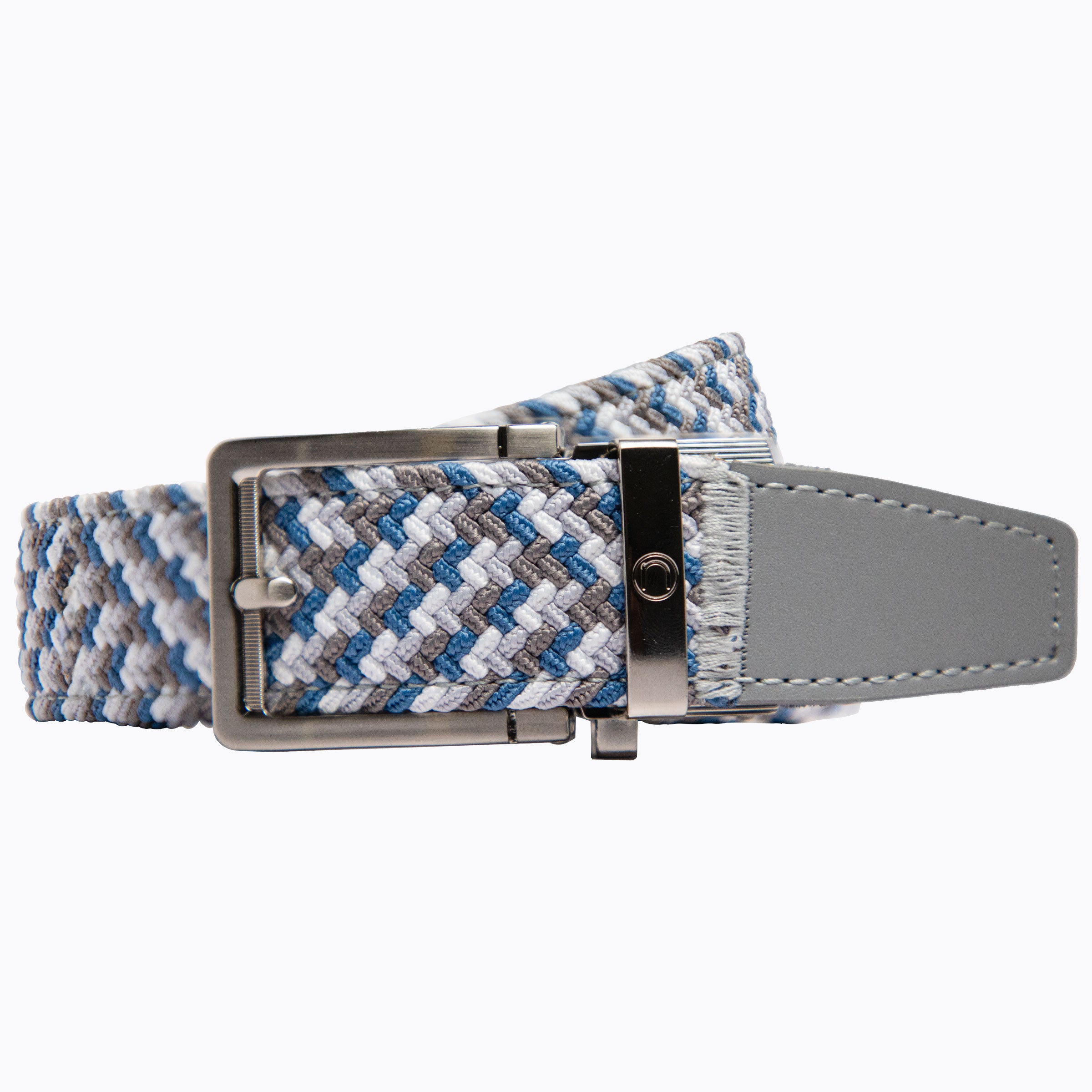 Braided Tricolor Sky Golf Ratchet Belt 1.38" [35mm]
