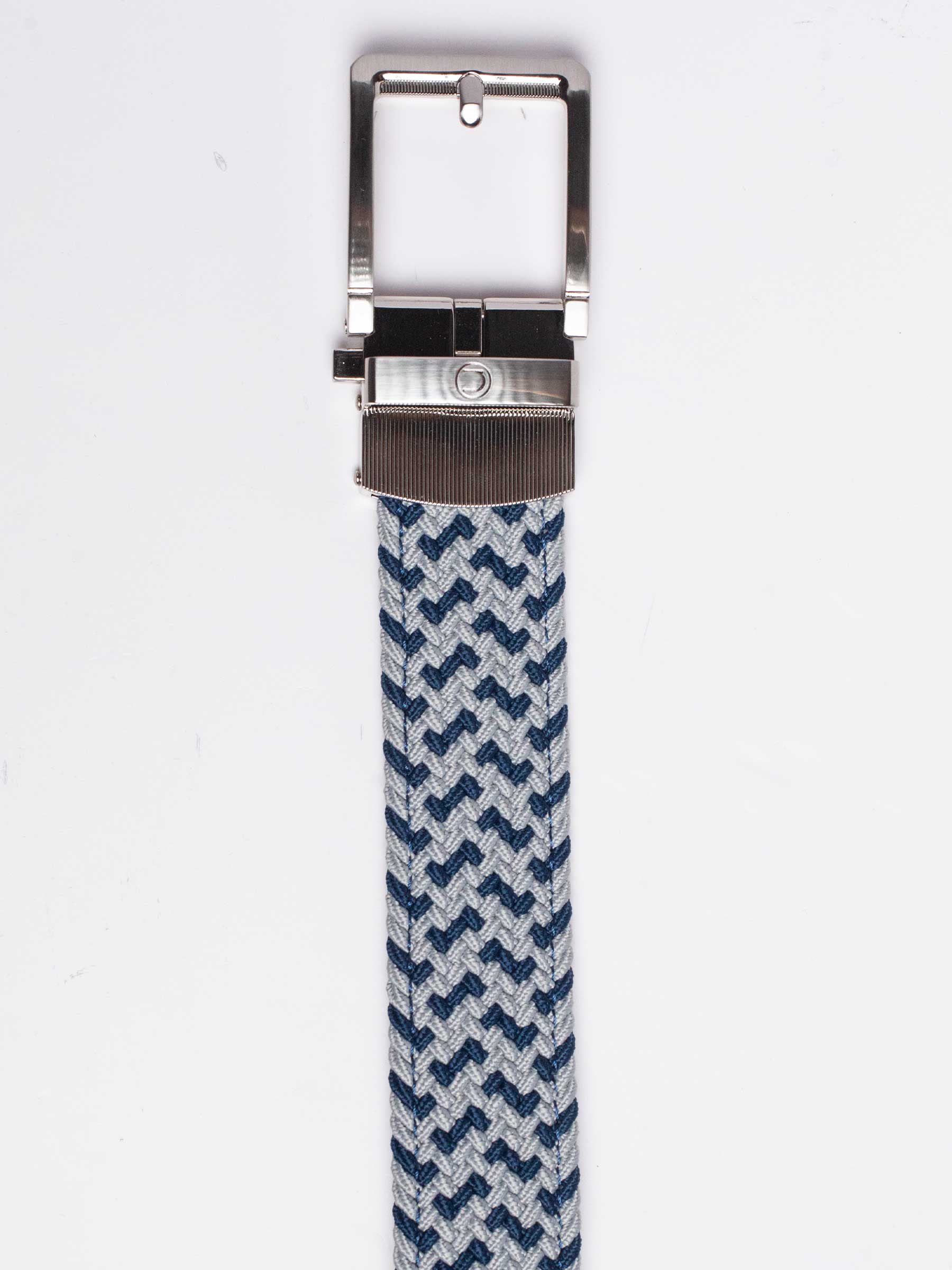 Braided Navy Cool Grey Golf Ratchet Belt 1.38