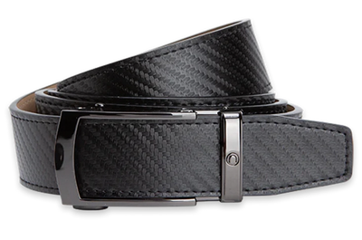Vetica Carbon Black, 1 3/8" Strap, Dress Belt