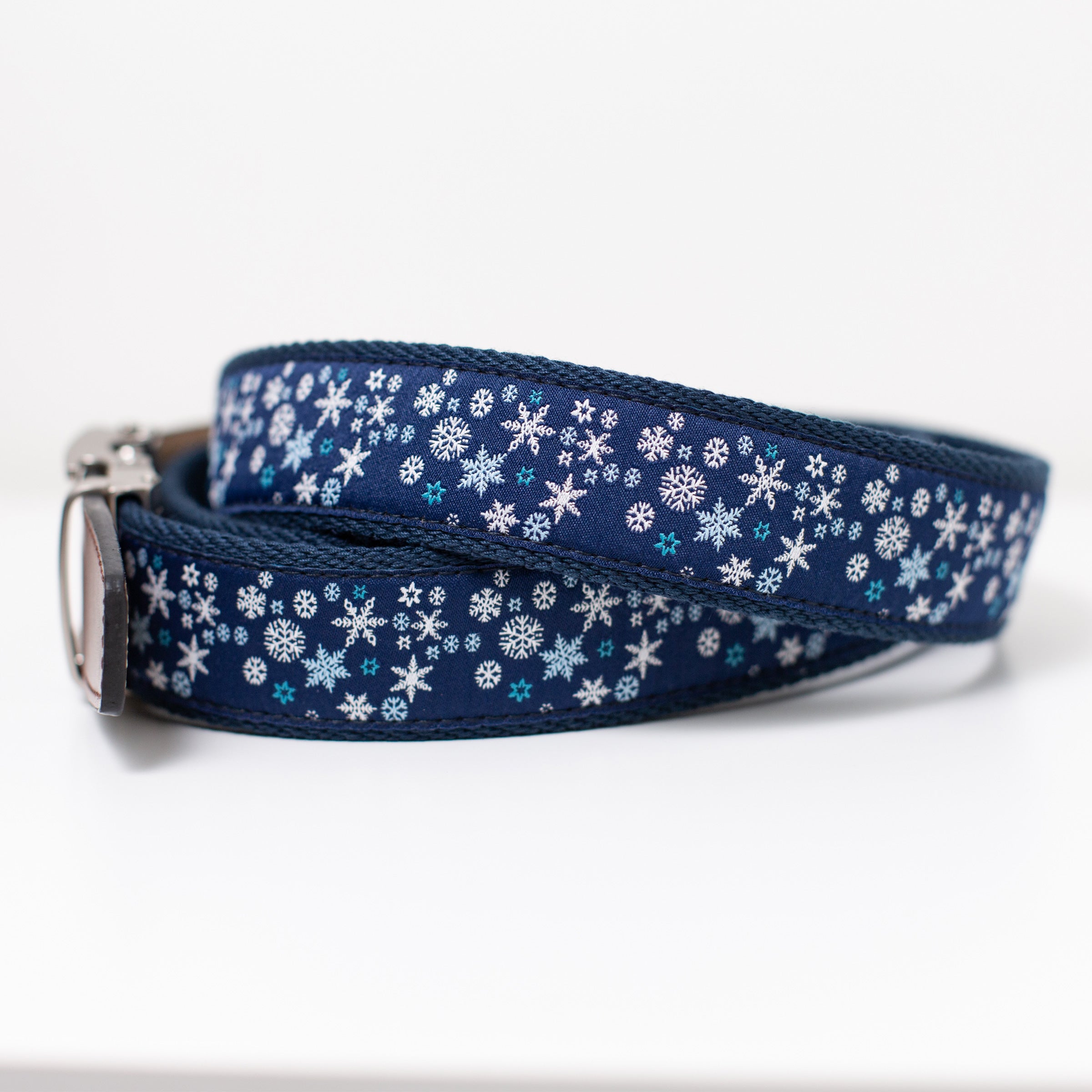 Hampton Snowflake Golf Ribbon Ratchet Belt 1.38" [35mm]