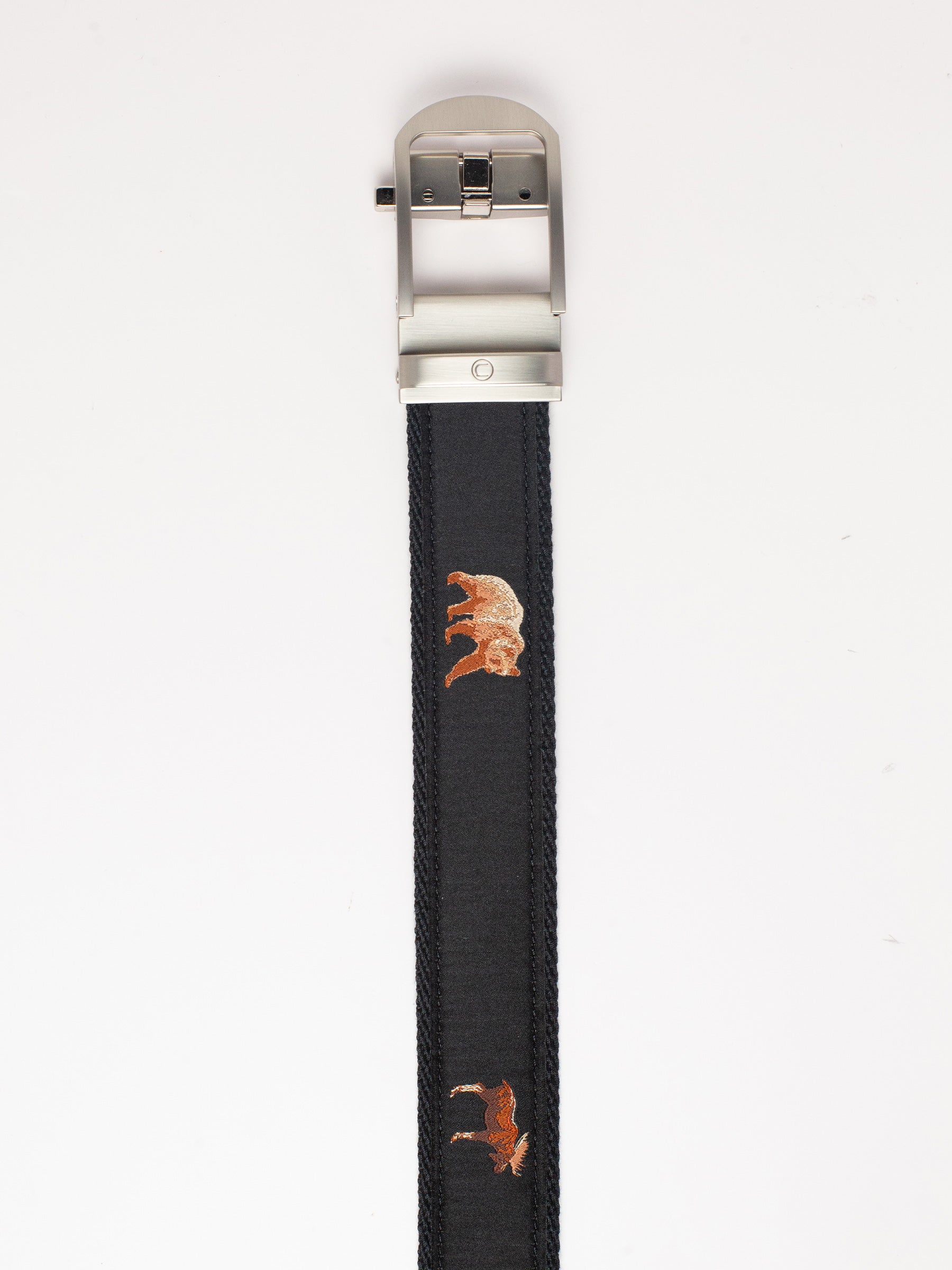 Grizzly & Moose Black Outdoor Ribbon Ratchet Belt 1.38" [35mm]