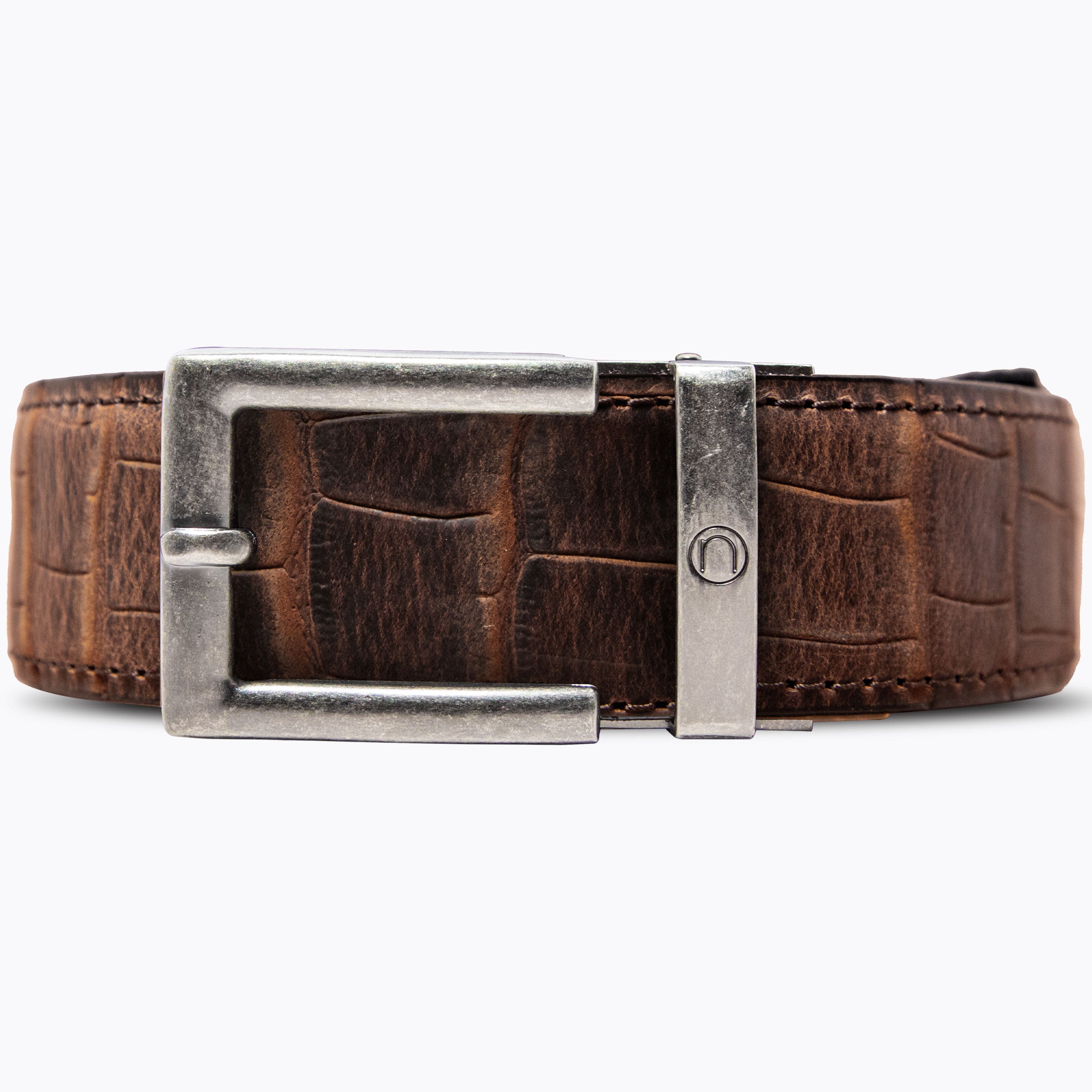 USA Made Crazy Horse Croc Gun Belt | EDC Leather Carry Belt