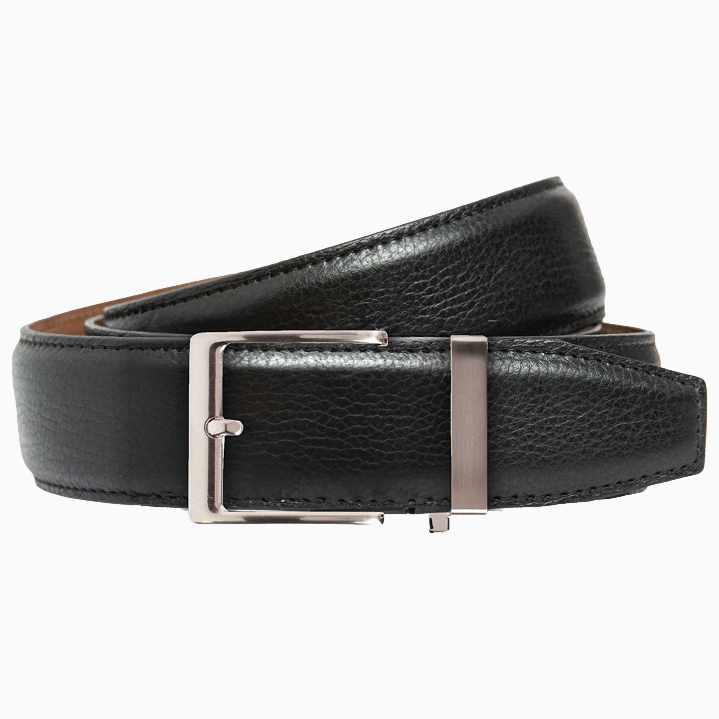 leather ratchet dress belt BOSTANTEN Mens Belts Leather Ratchet Dress Belt with Automatic Sliding Buckle, Waist 34-36