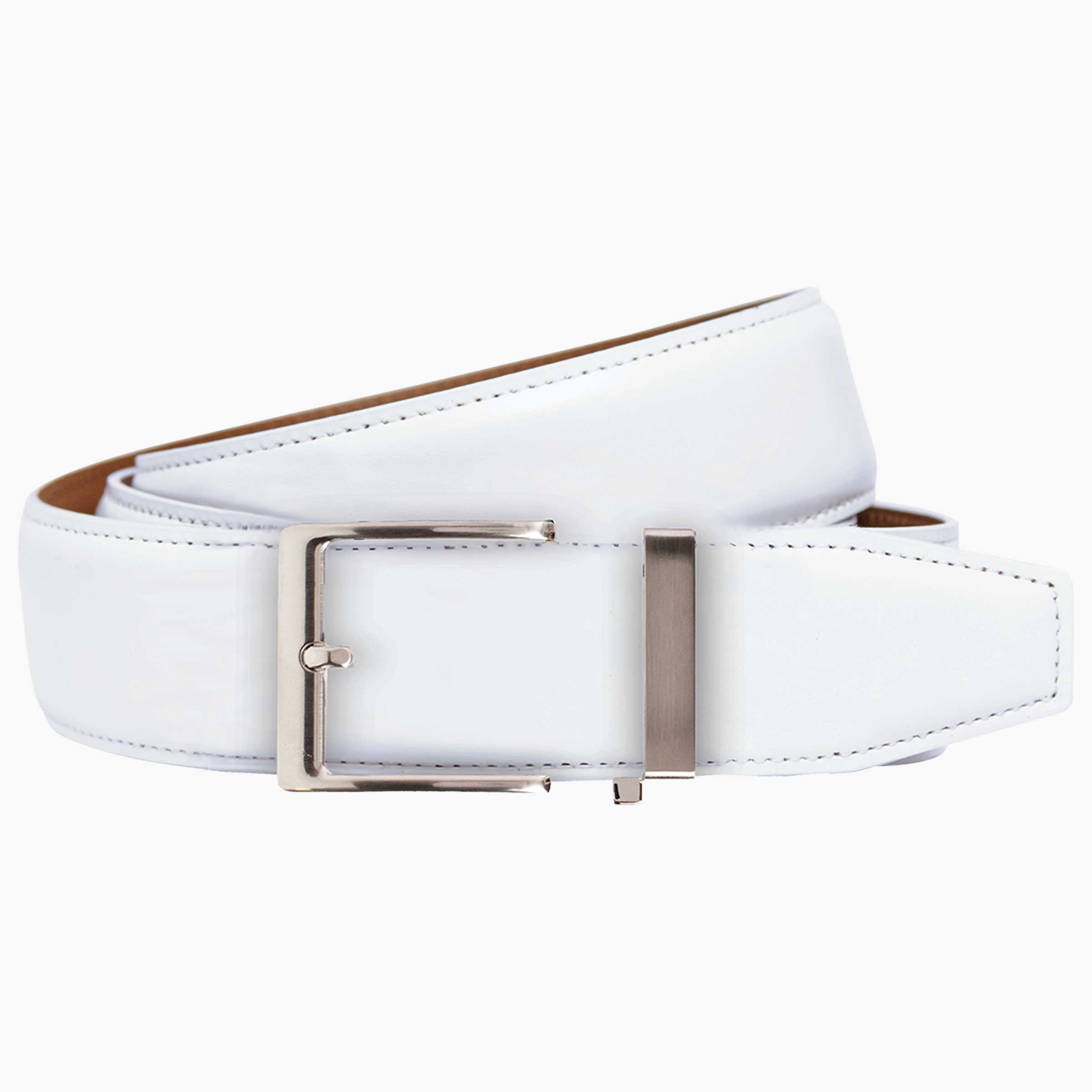 Smooth White, 40mm Strap, Dress Belt Smooth White, 40mm Strap, Dress Belt