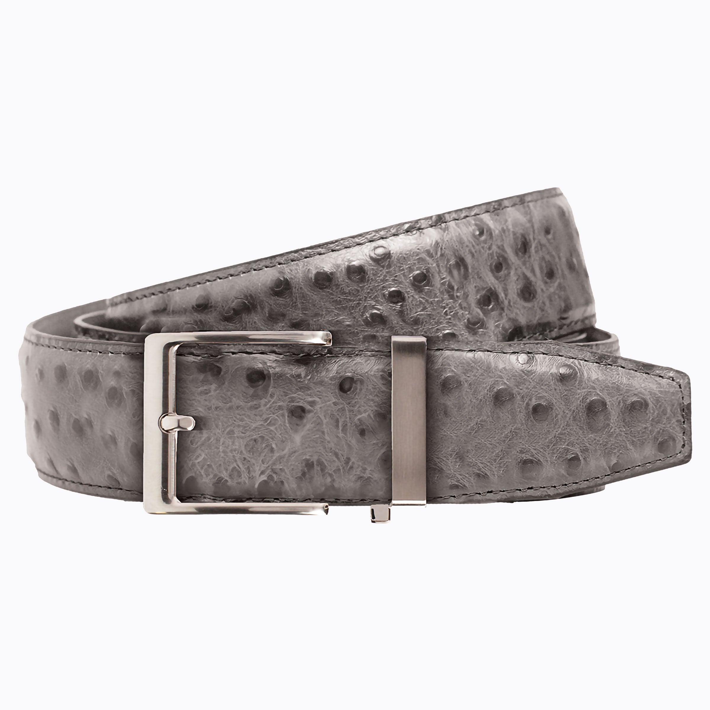 Ostrich Grey Ratchet Belt 1.575" [40mm]