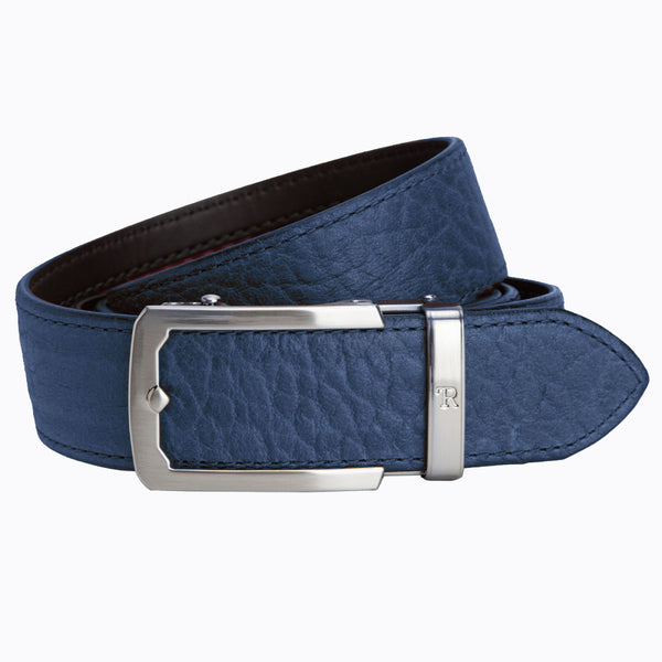 Bison Navy Luxury Ratchet Belt 1.5