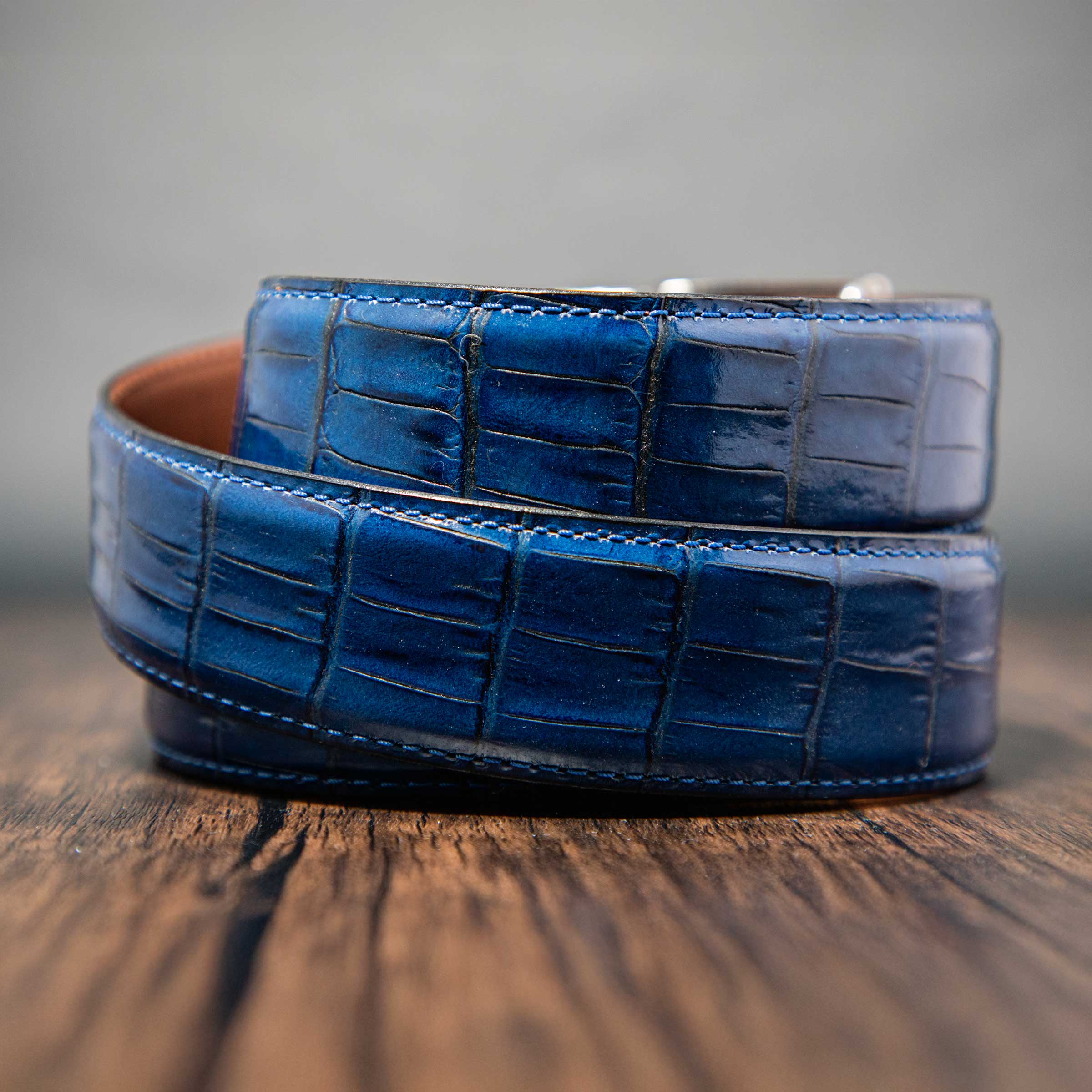 HERMETIC belt Blue LEX着用 B-87 Leather Belt in Emerald – Blue Owl Workshop