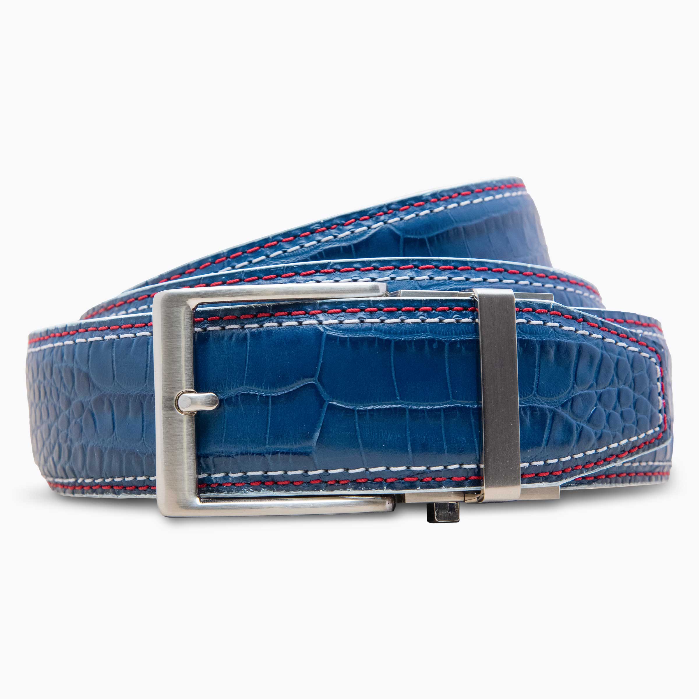Limited Edition Hudson Reserve Kayiman Blue Luxury Ratchet Belt 1.575" [40mm]