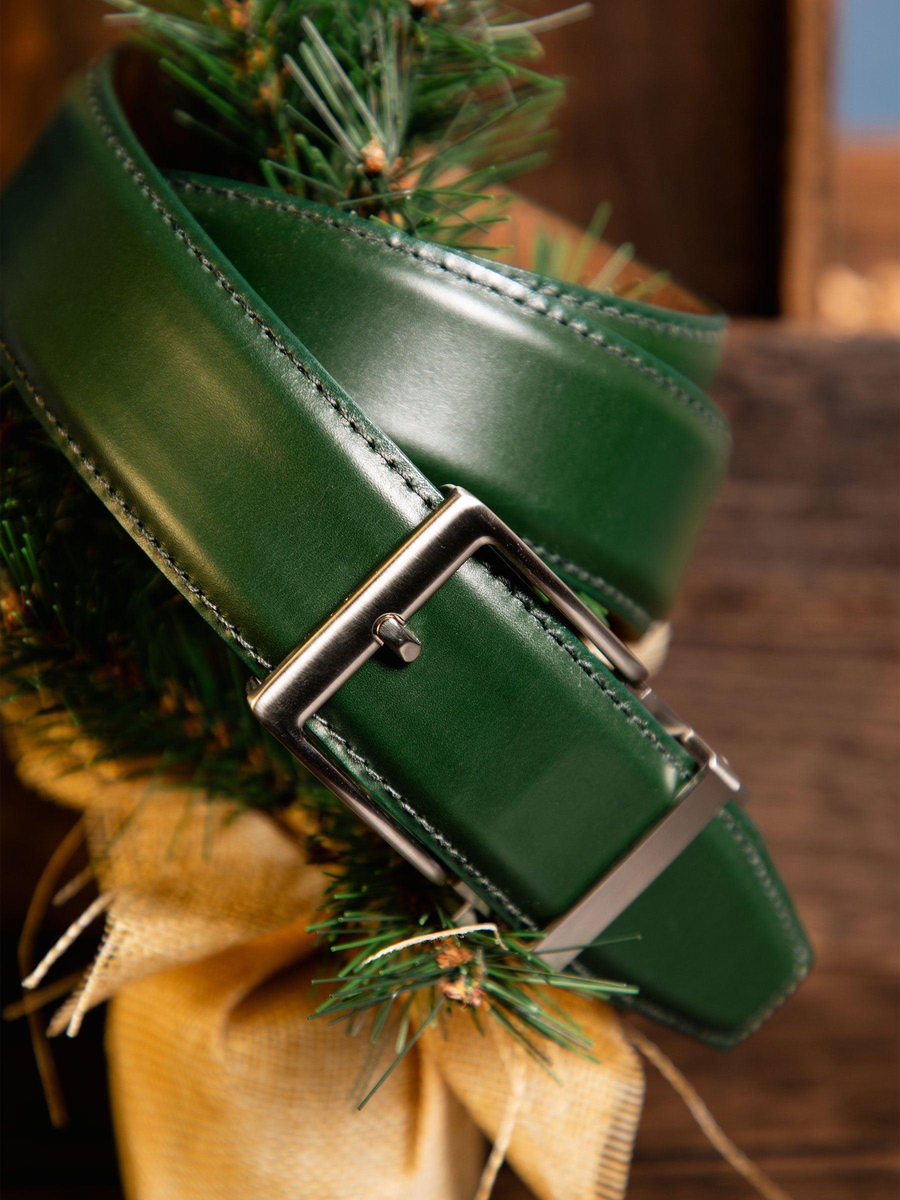 The Windsor Pine Luxury Ratchet Belt, 1.575" [40mm]