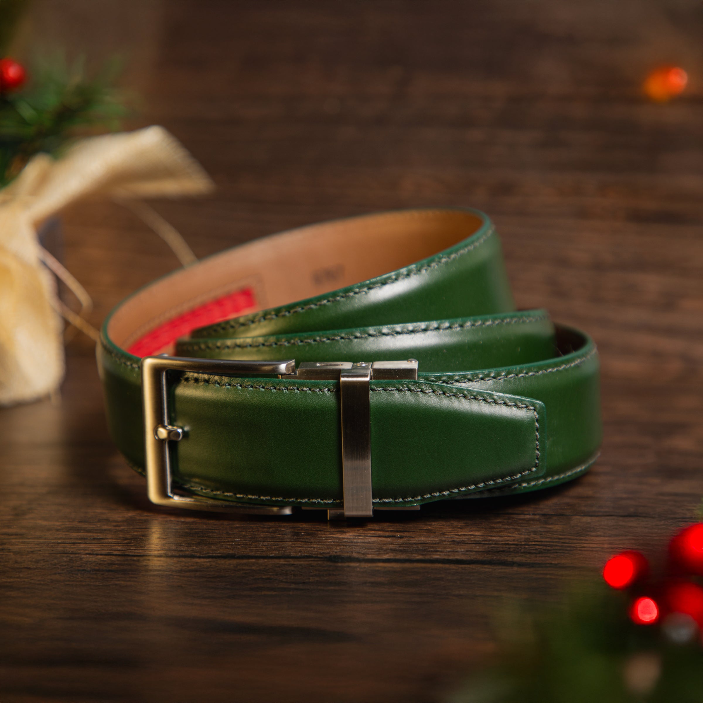 The Windsor Pine Luxury Ratchet Belt, 1.575" [40mm]