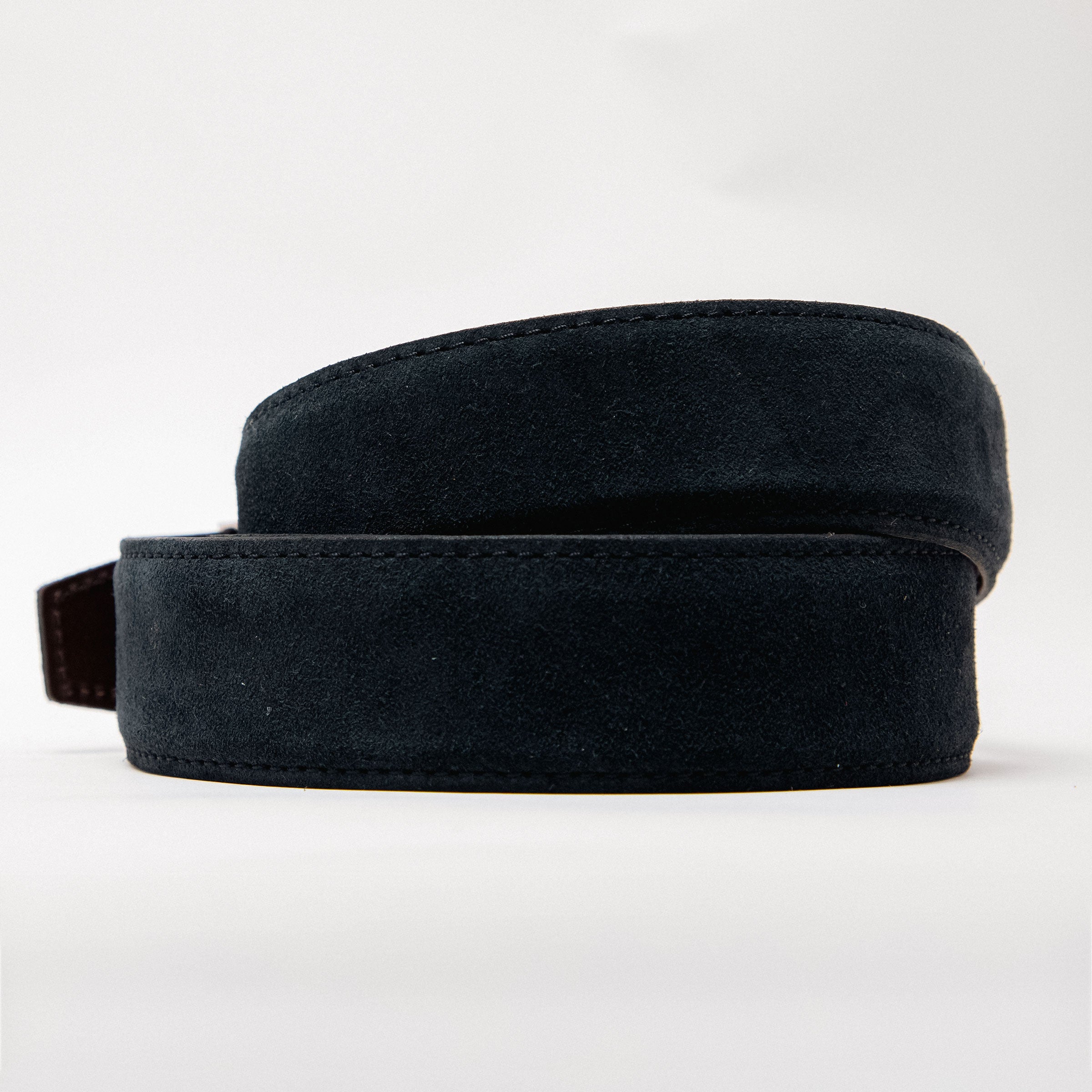 The Nocturne Suede Black Leather Dress Belt, 1.575" [40mm]