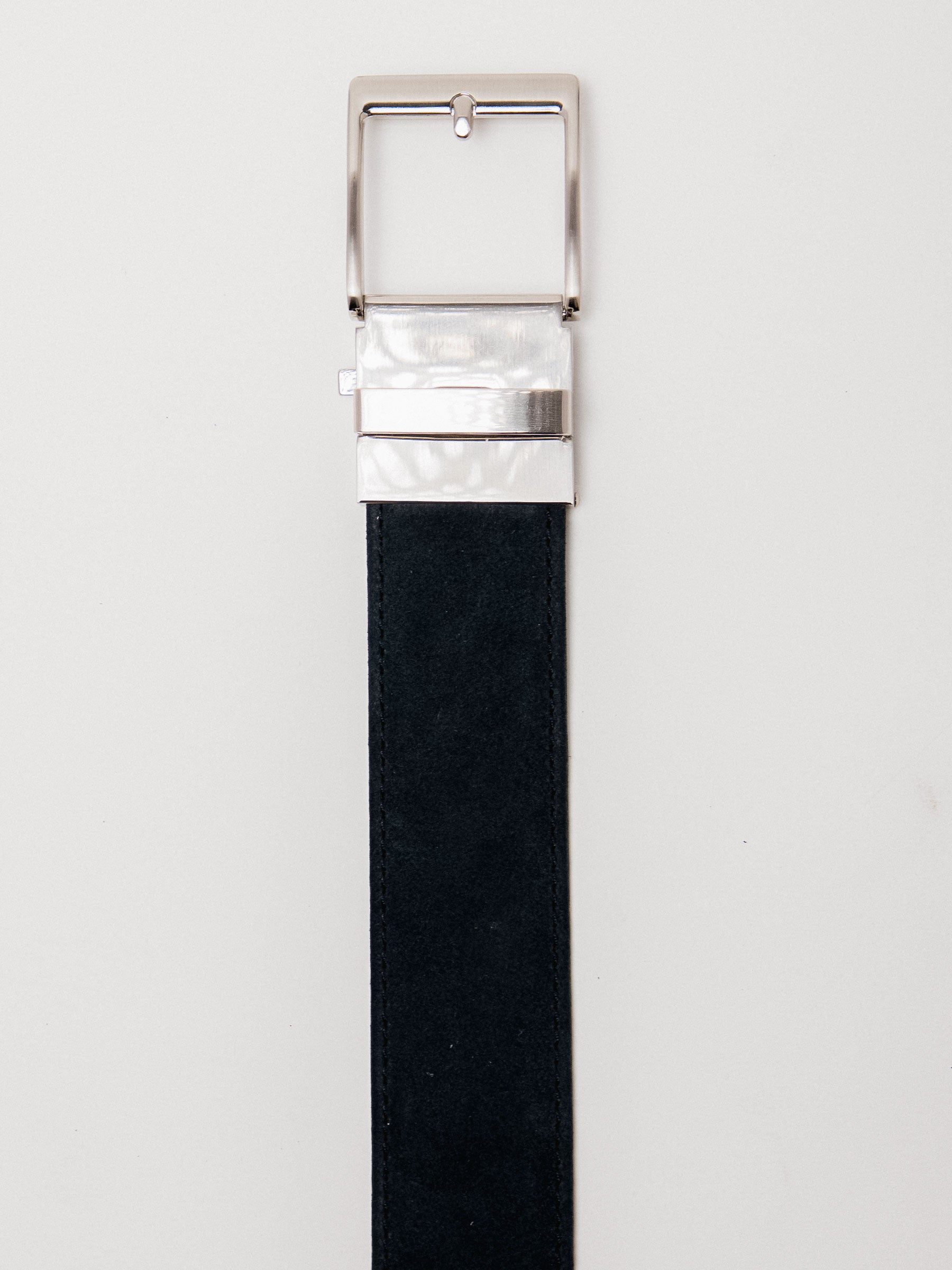 The Nocturne Suede Black Leather Dress Belt, 1.575