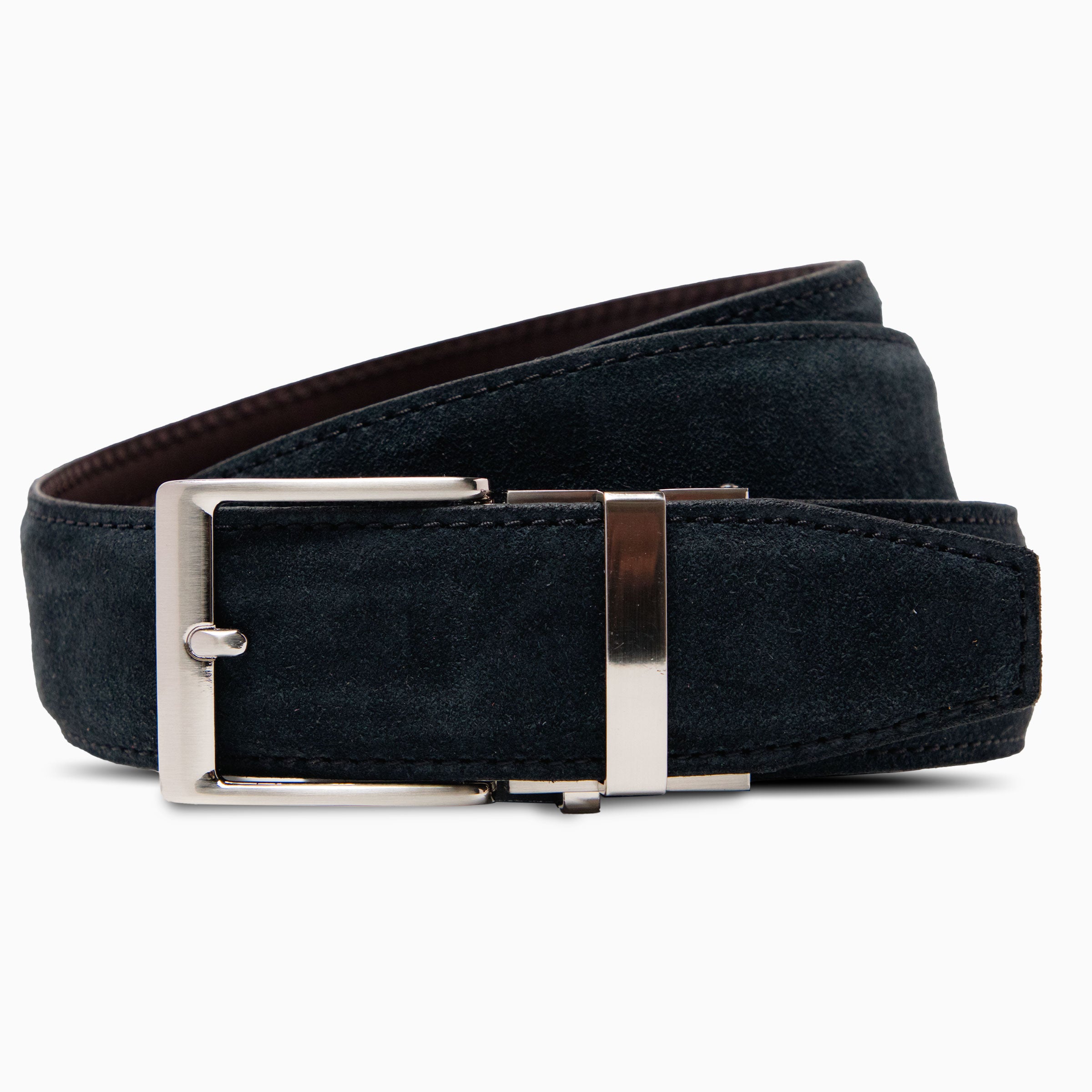 The Nocturne Suede Black Leather Dress Belt, 1.575" [40mm]