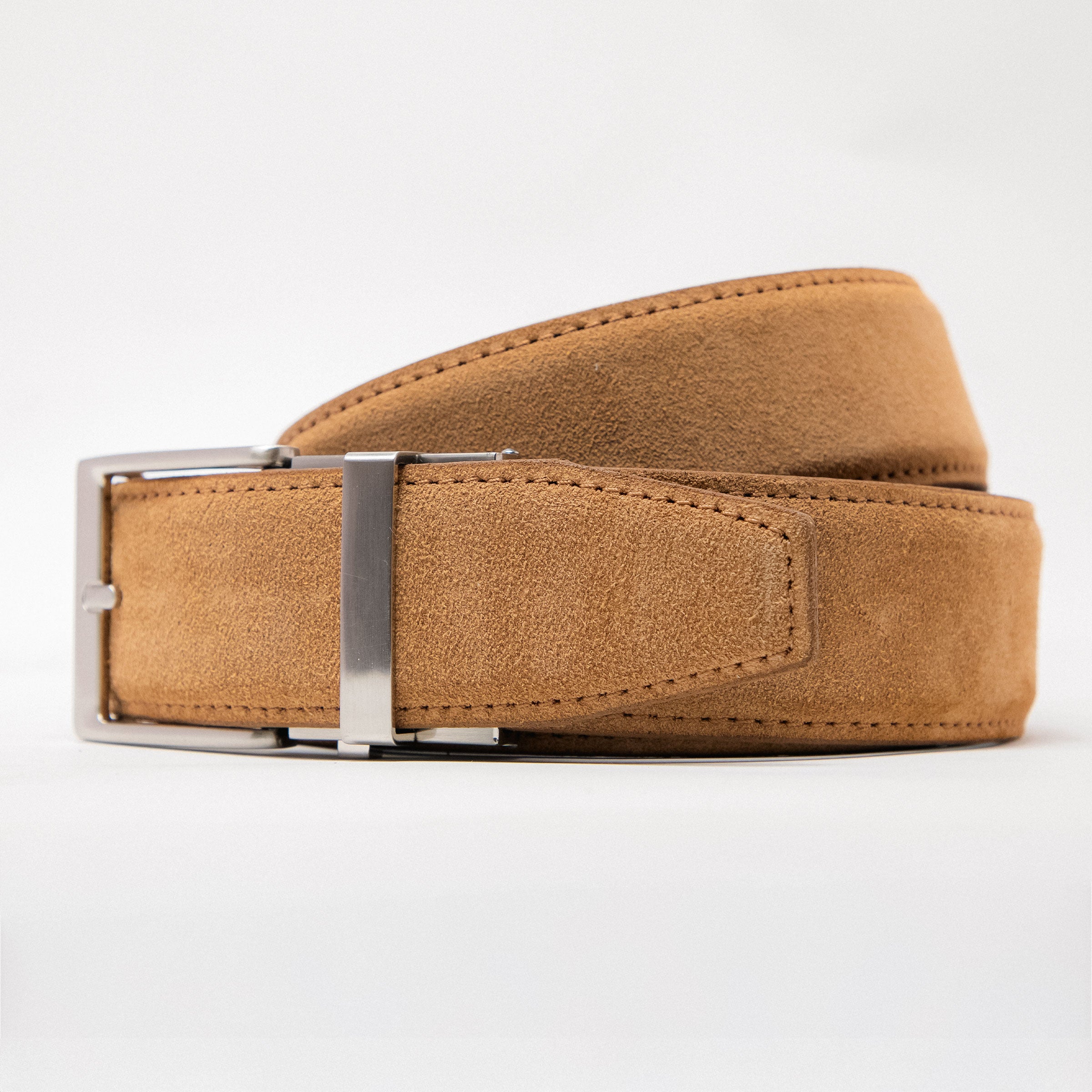 Desert Regent Suede Tan Leather Dress Belt, 1.575" [40mm]