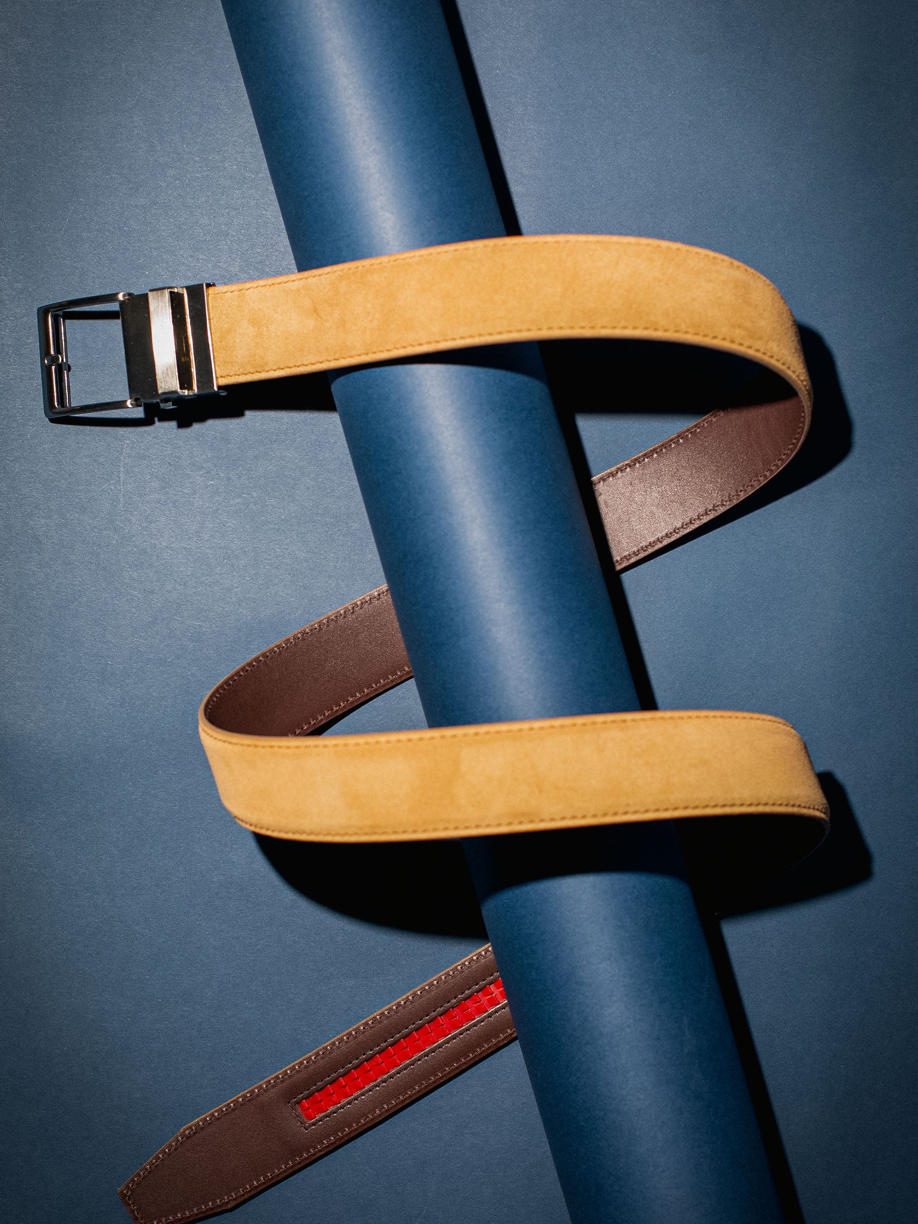 Desert Regent Suede Tan Leather Dress Belt, 1.575" [40mm]