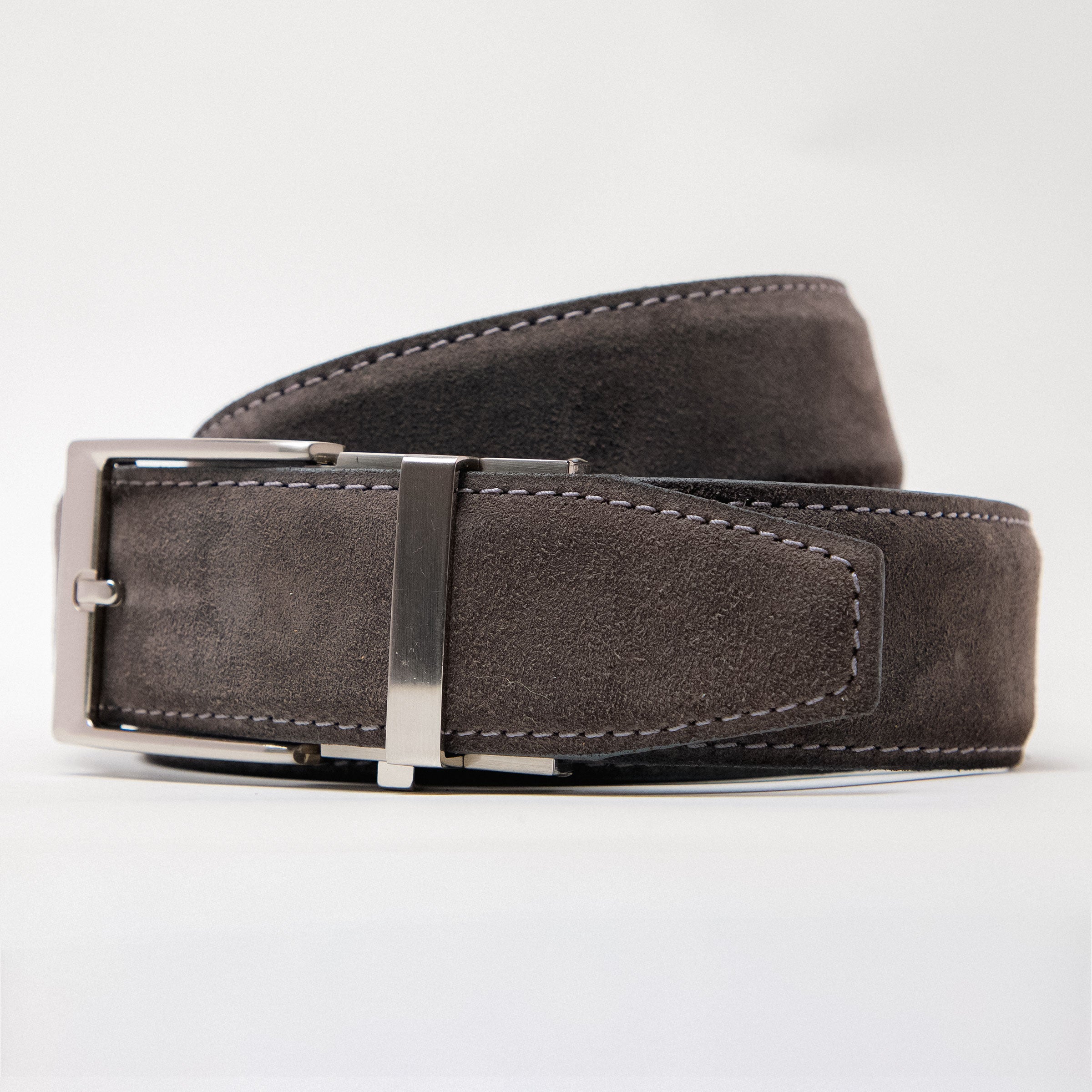 The Greybourne Suede Grey Leather Dress Belt, 1.575" [40mm]