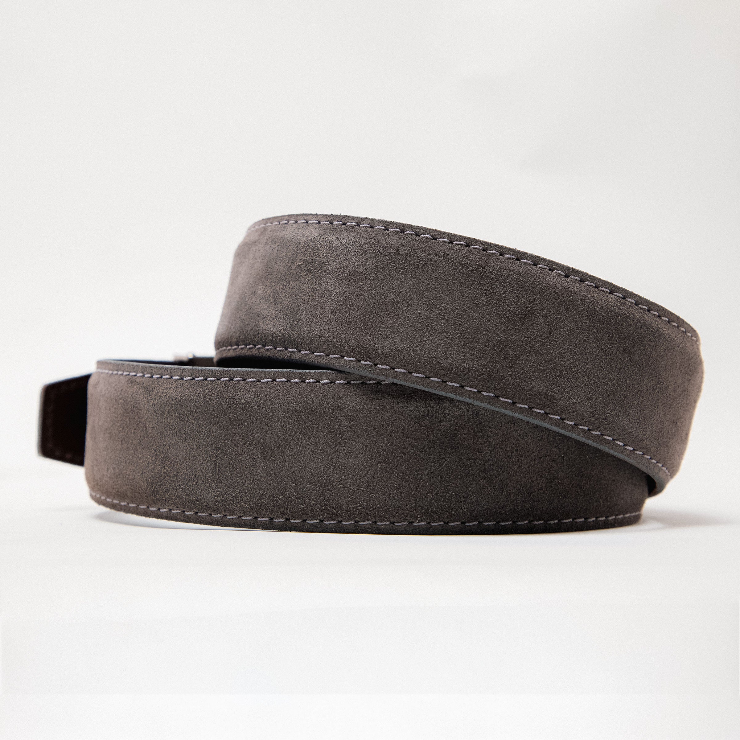 The Greybourne Suede Grey Leather Dress Belt, 1.575" [40mm]