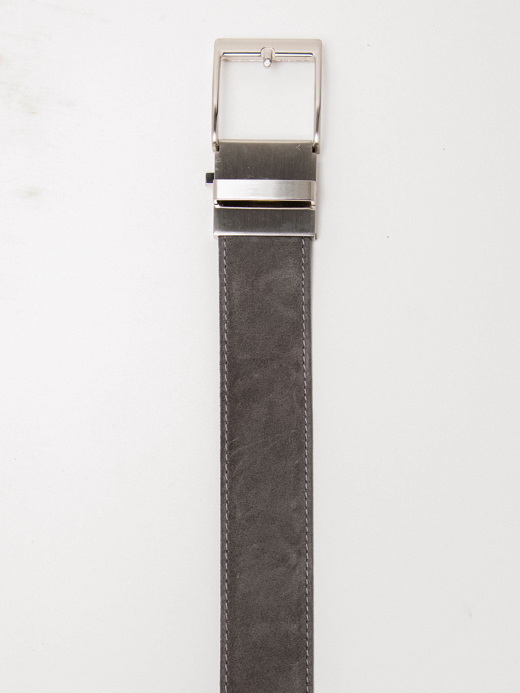 The Greybourne Suede Grey Leather Dress Belt, 1.575" [40mm]